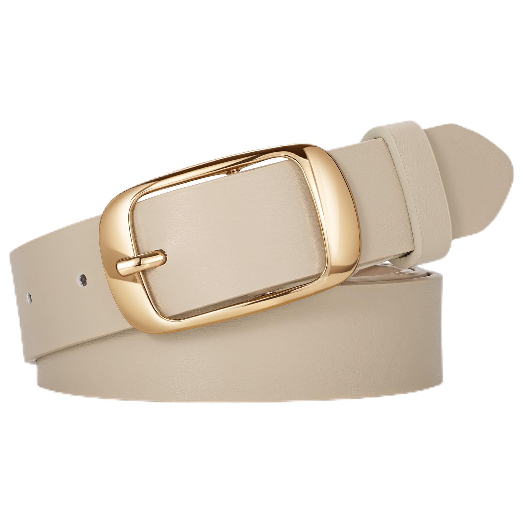 WERFORU Plus Size Belt for Women Leather Belt with Metal Buckle Ladies Casual Belt for Jeans Pants - JASGOOD OFFICIAL