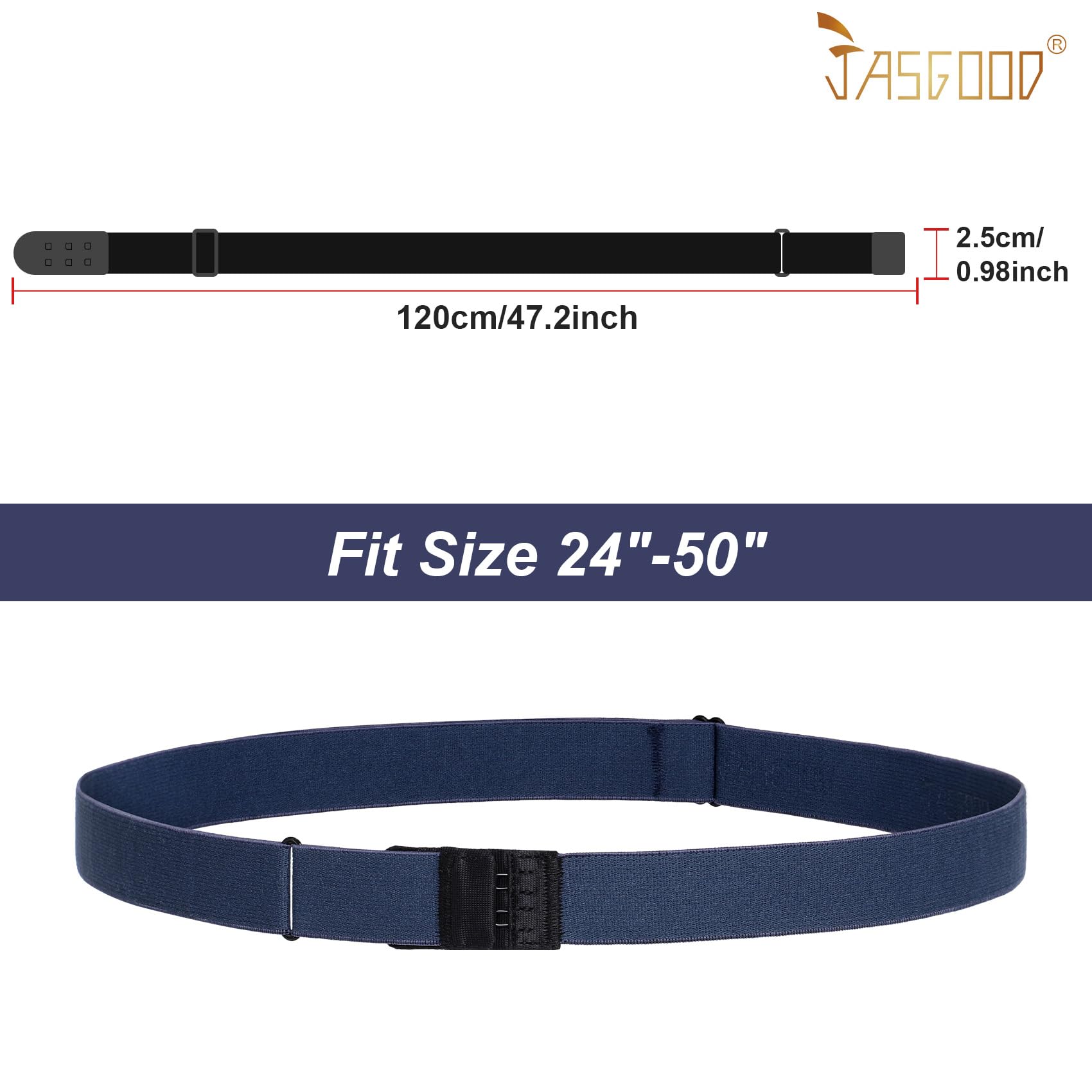 JASGOOD Crop Top Tuck Waist Band Adjustable Band Tucking Sweaters Shirts Stretch Belts for Women Change Style of Tops