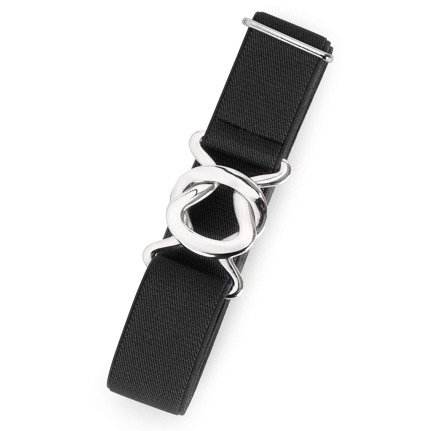 JASGOOD Women No Show Stretch Belt Adjustable Elastic Web Belt with Flat Buckle for Jeans Pants Casual Belts - JASGOOD OFFICIAL