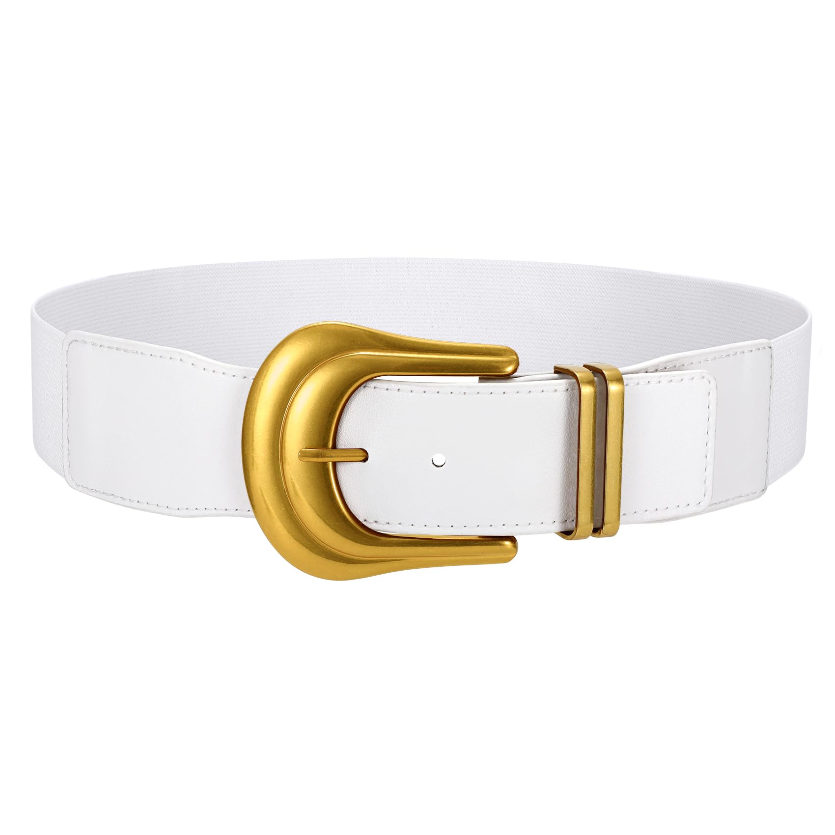 JASGOOD Women Wide Elastic Waist Belt Vintage Thick Stretchy Belt with Fashion Big Buckle