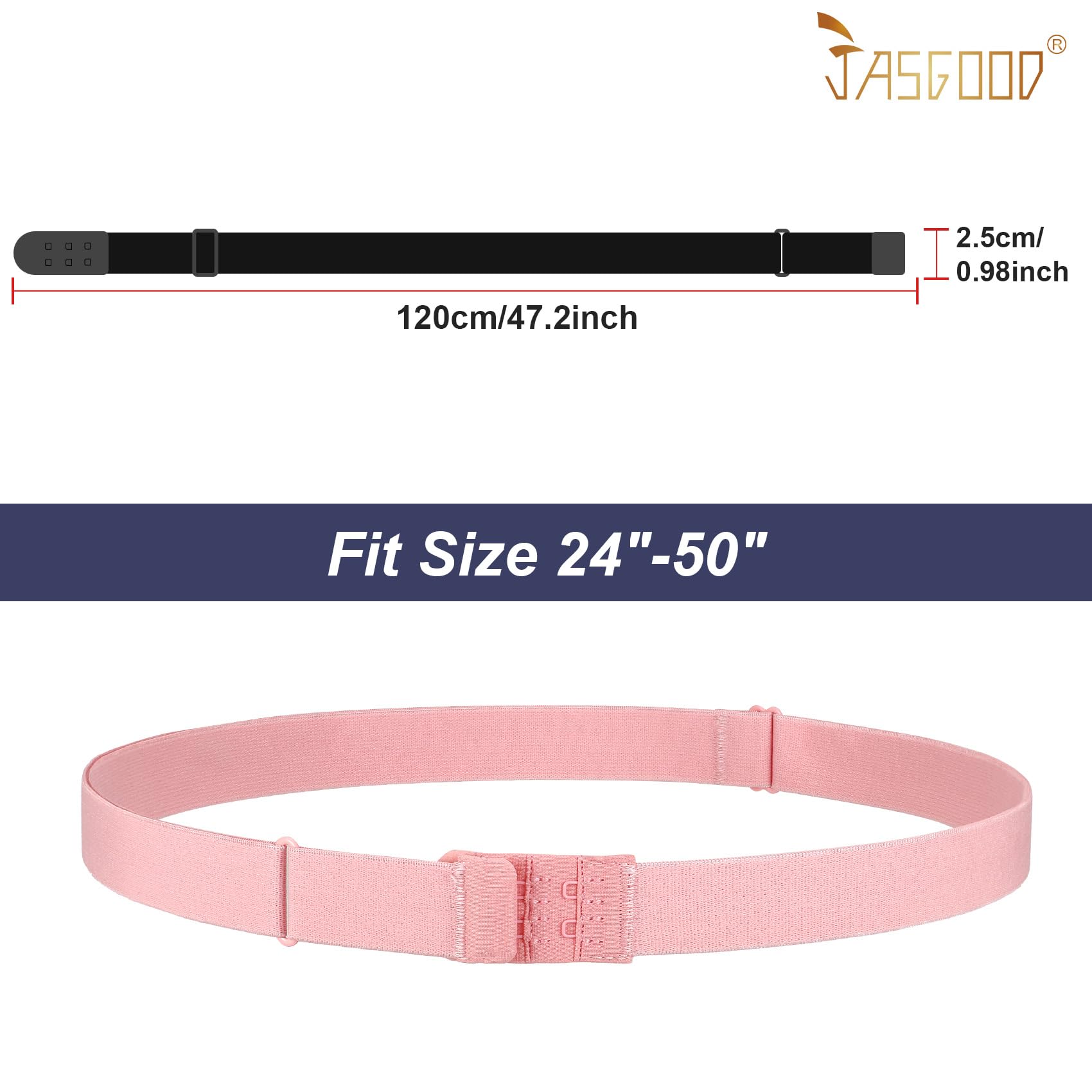 JASGOOD Crop Top Tuck Waist Band Adjustable Band Tucking Sweaters Shirts Stretch Belts for Women Change Style of Tops