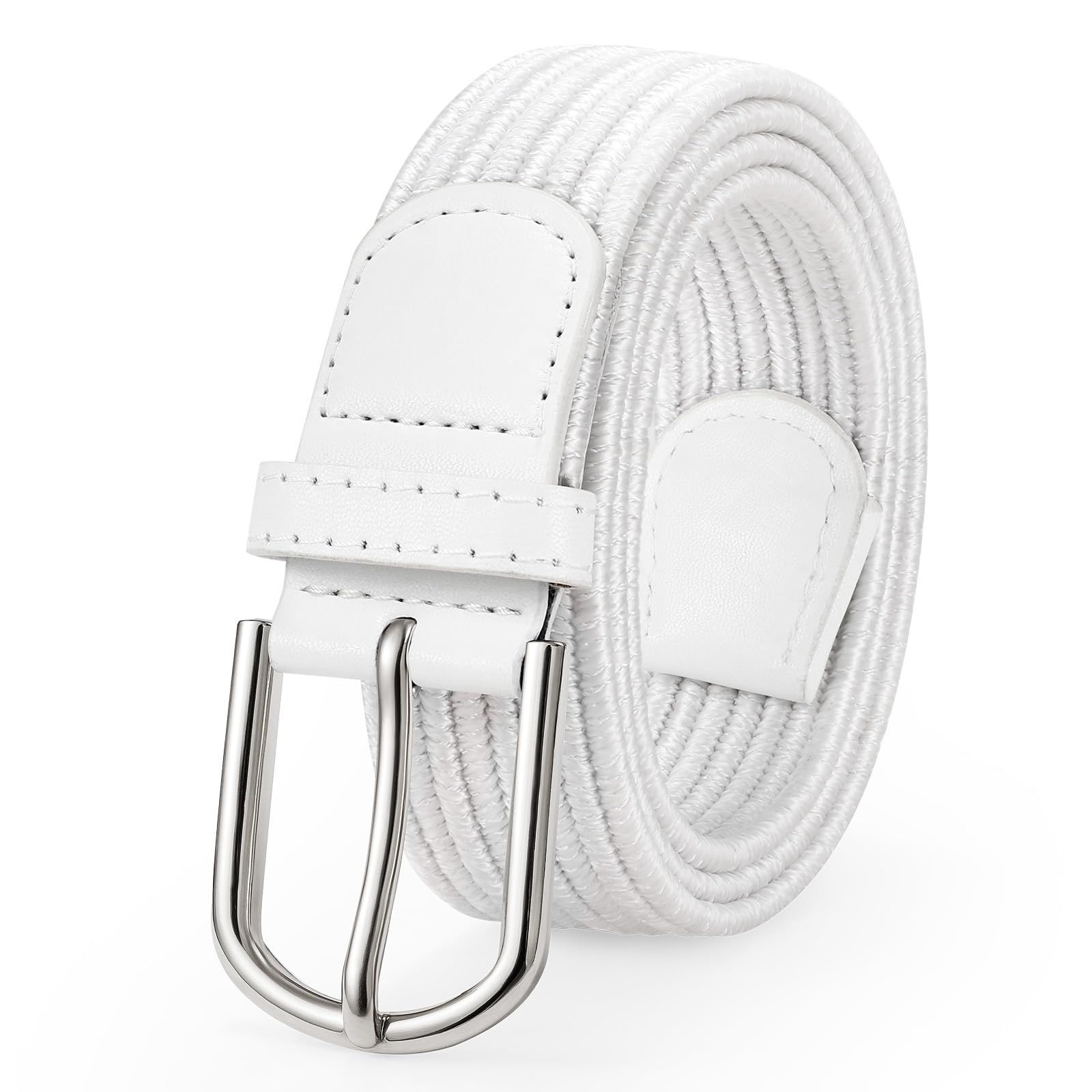JASGOOD Elastic Braided Stretch Belt Women Golf Casual Fabric Woven Belt 1 3/8" Adjustable Work