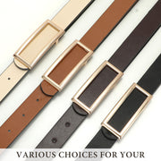 JASGOOD 2 Color In 1 Belt Chic Style Women Leather Belt With Reversible Zinc Alloy Buckle