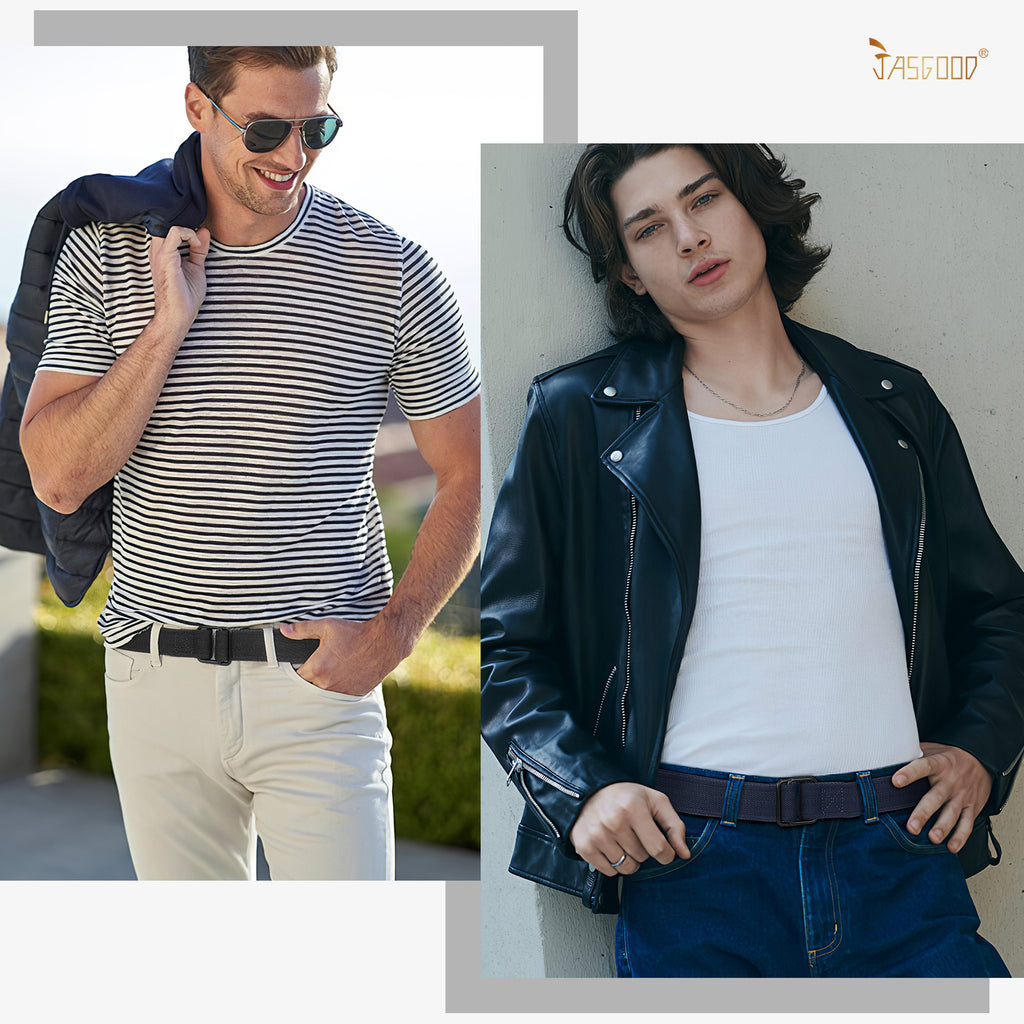 Mens Stretch Braided Web Belt Elastic For Casual Golf Jeans