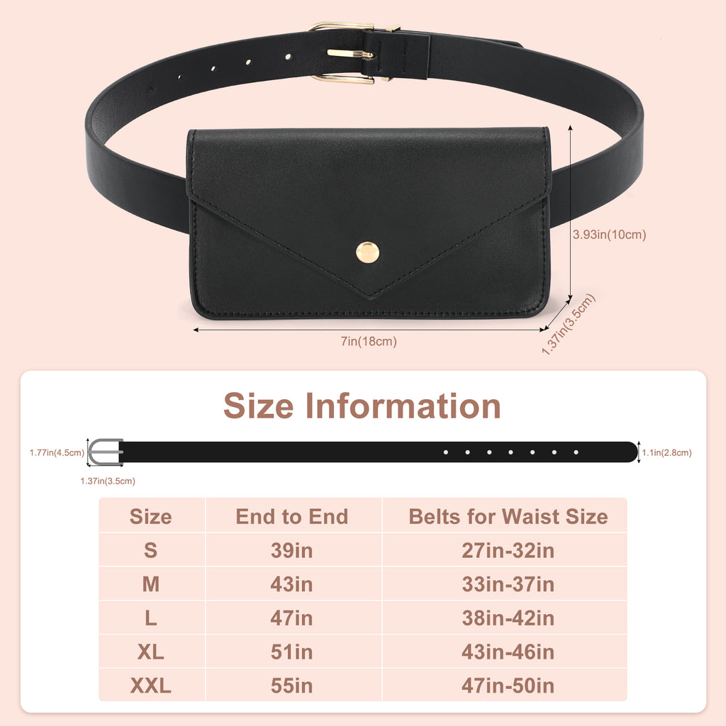 Slim Fashion Fanny Pack Phone Holder Money Belt For Women
