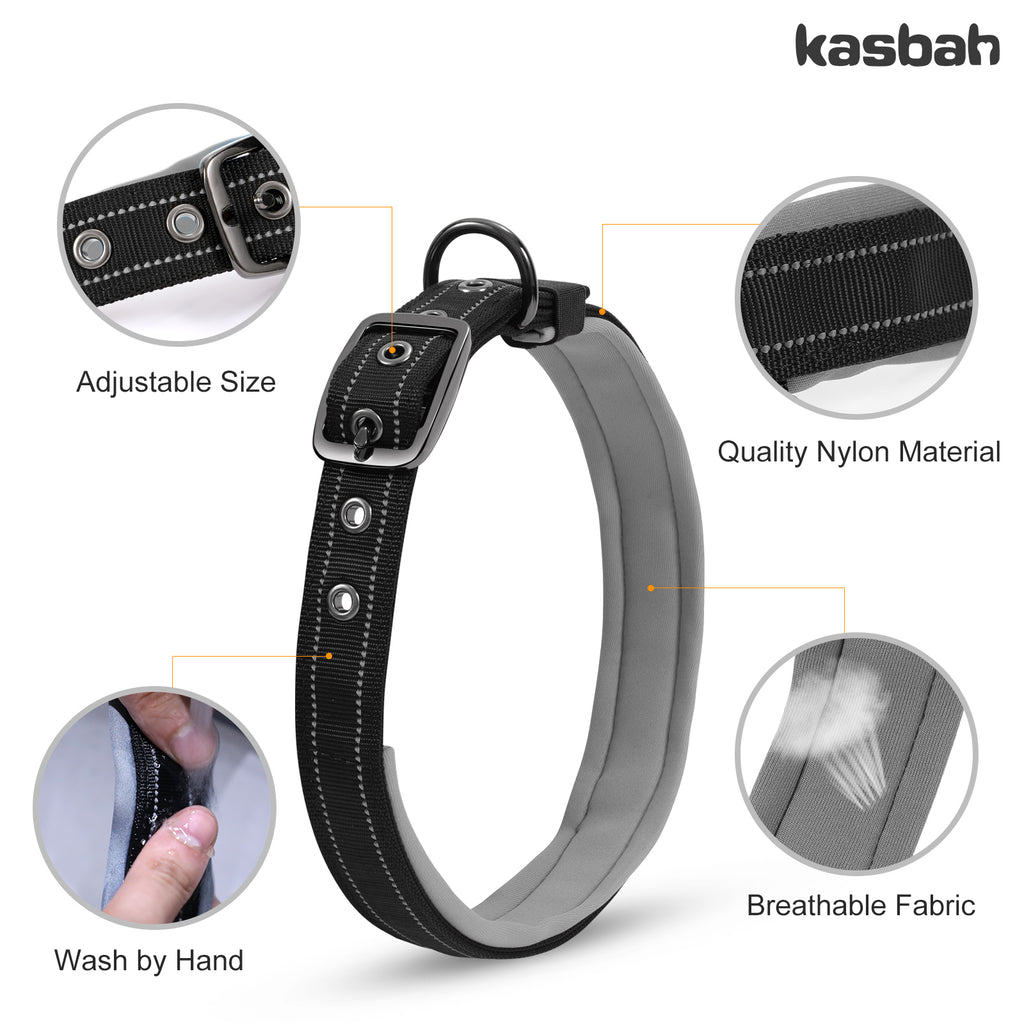 Comfortable Neoprene Padded Reflective Dog Pet Collar