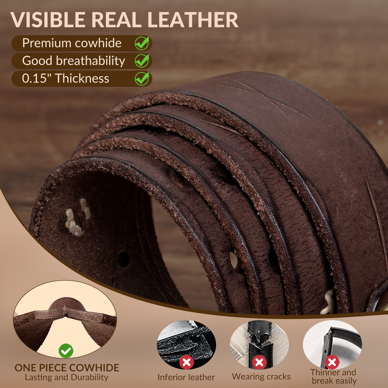 Full Grain Heavy Duty Work Leather Belt