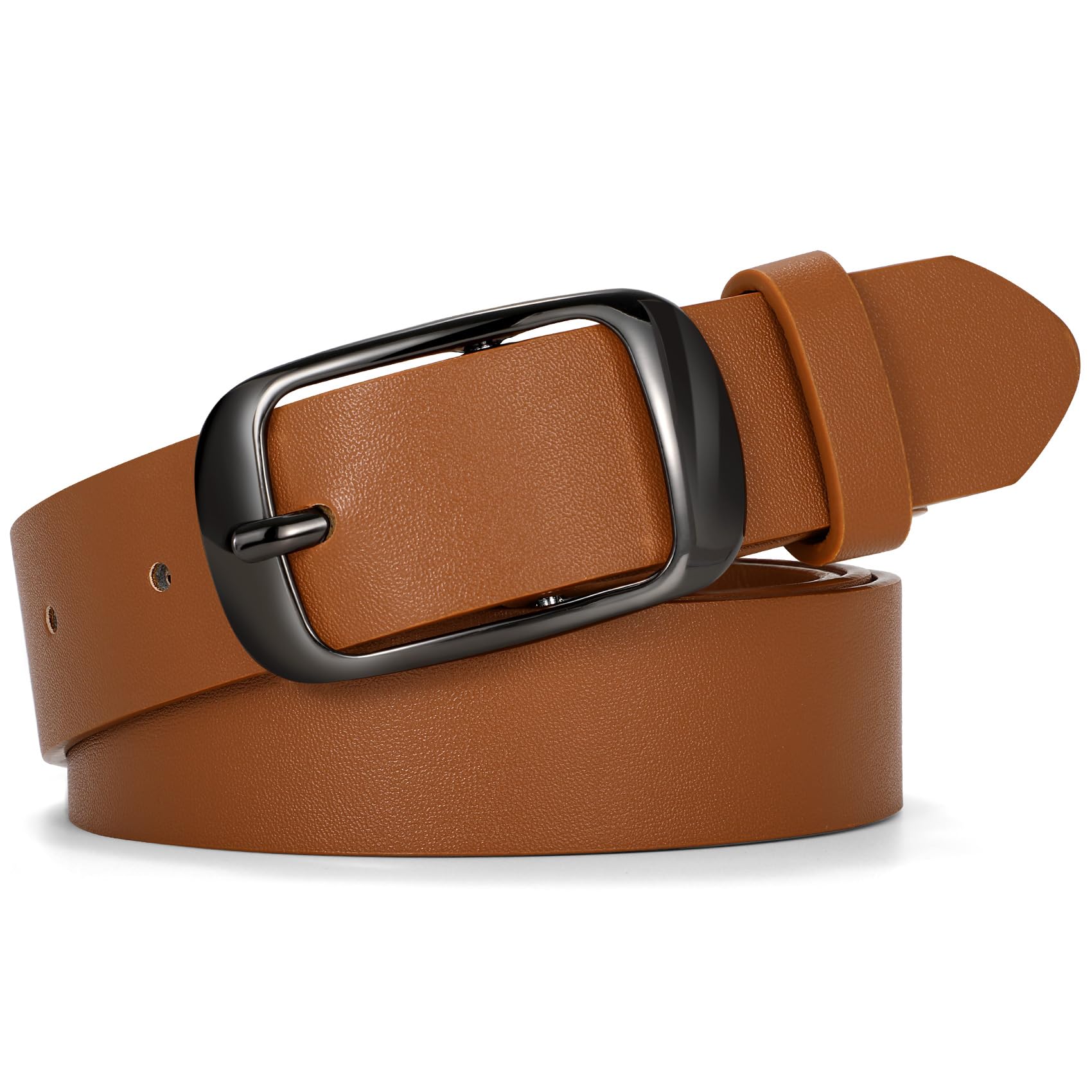 WERFORU Plus Size Belt for Women Leather Belt with Metal Buckle Ladies Casual Belt for Jeans Pants - JASGOOD OFFICIAL