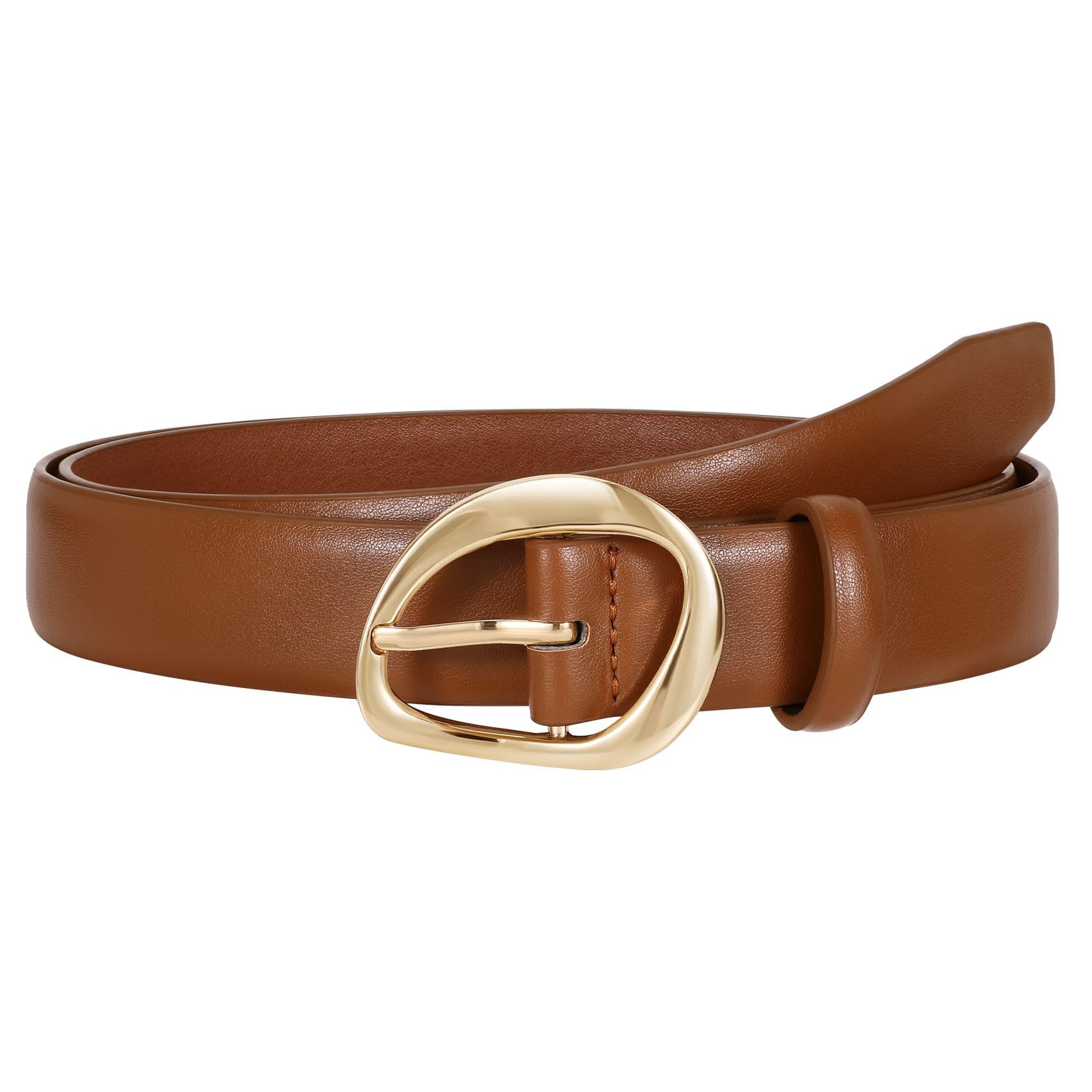 JASGOOD Leather Belts for Women Cute Casual Waist Belt with Gold Buckle Ladies for Jeans Pants Dresses - JASGOOD OFFICIAL