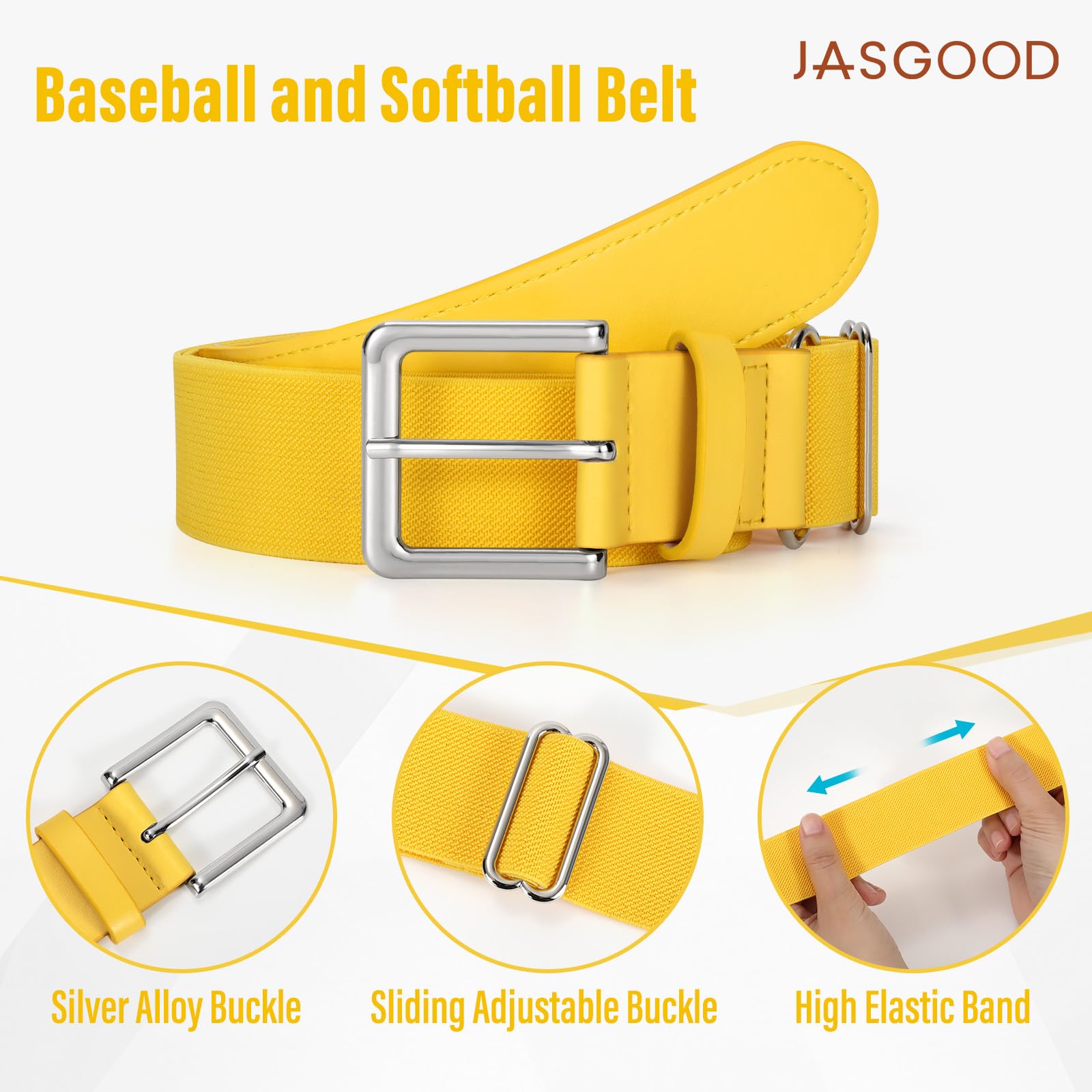 JASGOOD Baseball Softball Socks and Belt Combo Set Breathable Soccer Football Socks for Adult and Youth