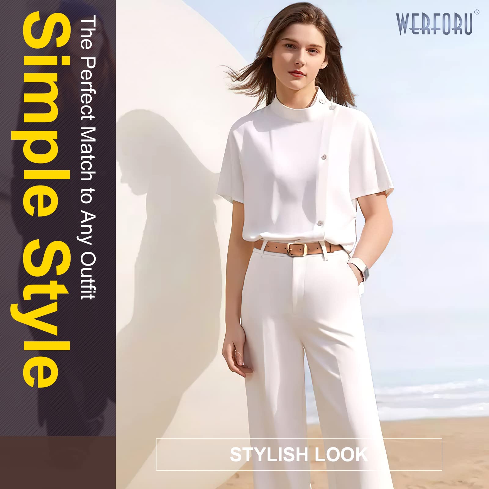 WERFORU Plus Size Belt for Women Leather Belt with Metal Buckle Ladies Casual Belt for Jeans Pants - JASGOOD OFFICIAL