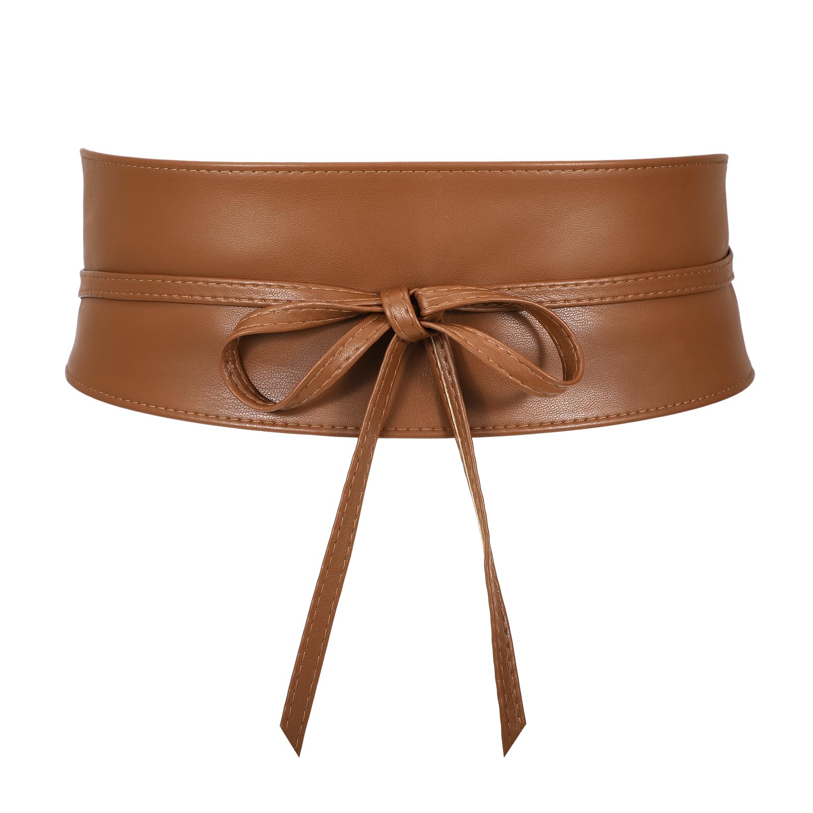 JASGOOD Women's Fashion Leather Obi Style Belt,Wide Wrap Waist Band Chic Belt