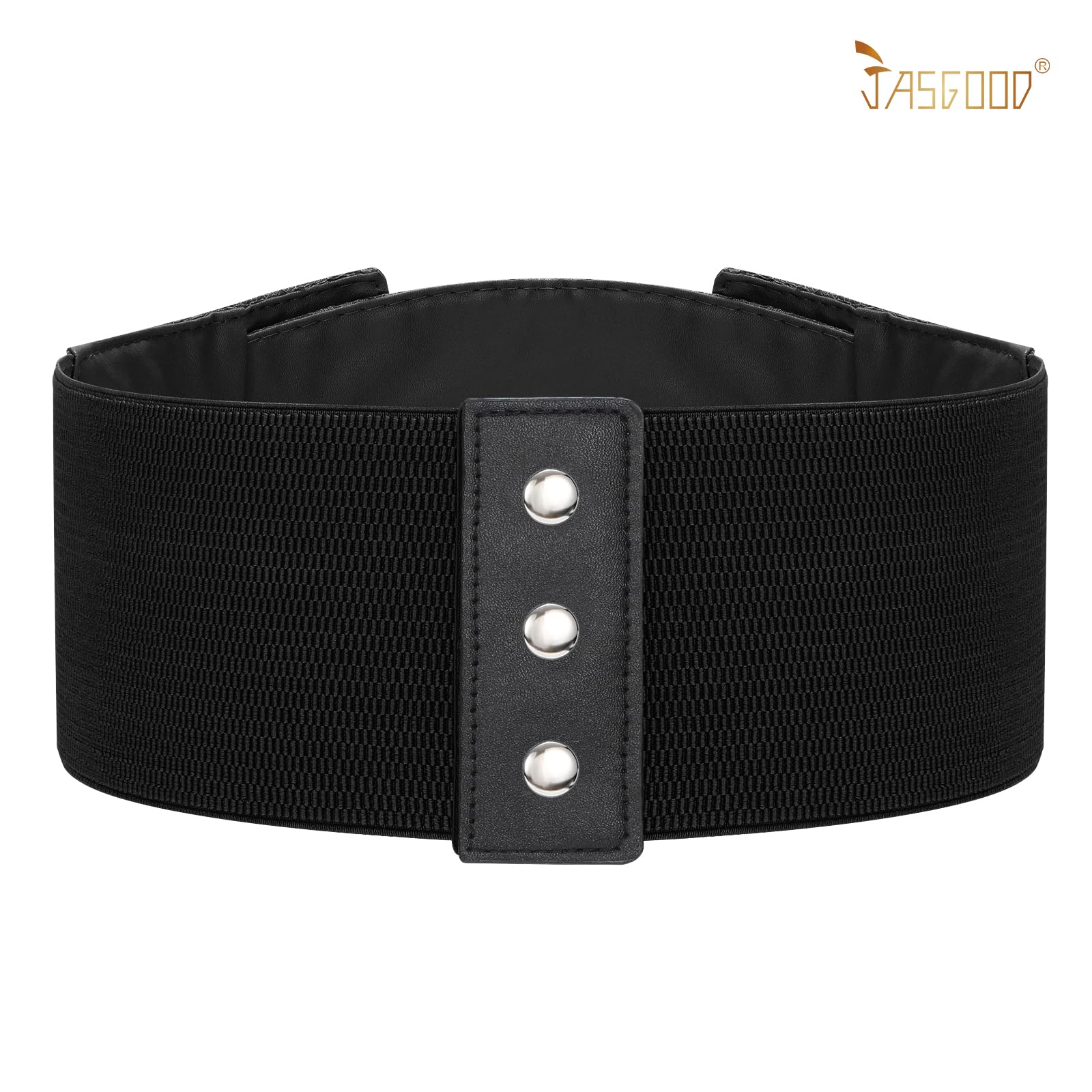 JASGOOD Women Wide Corset Belt Waspie Lace-up Tied Elastic Belt for Women Dress Halloween Belt