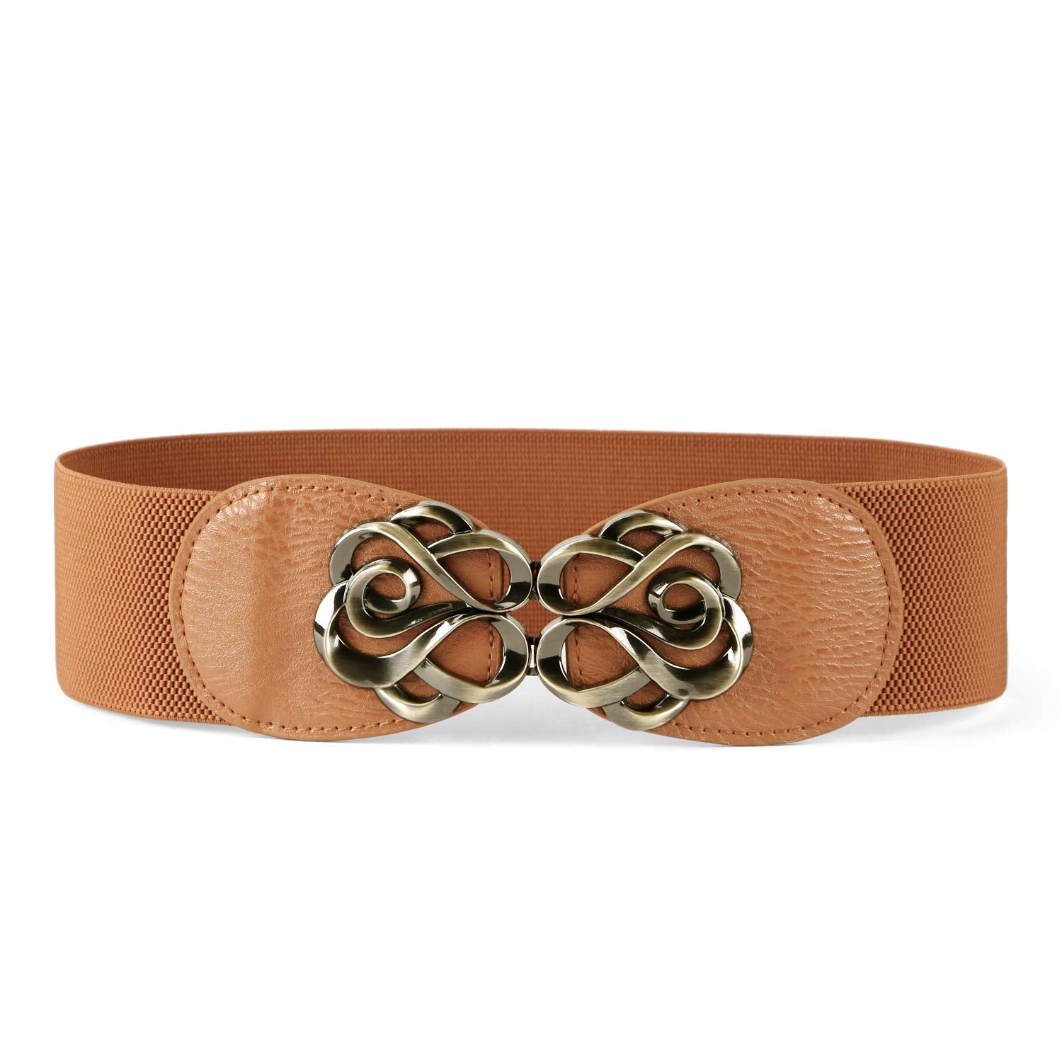 JASGOOD Women Stretchy Belts for Dresses Wide Elastic Waist Belts