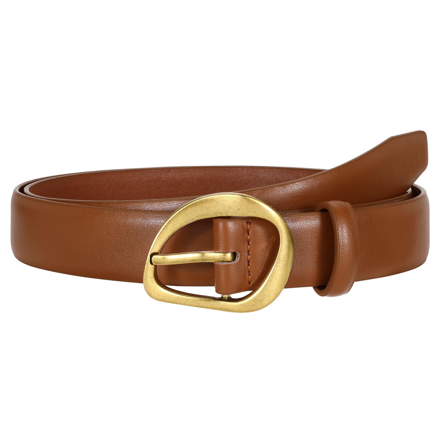 JASGOOD Leather Belts for Women Cute Casual Waist Belt with Gold Buckle Ladies for Jeans Pants Dresses - JASGOOD OFFICIAL