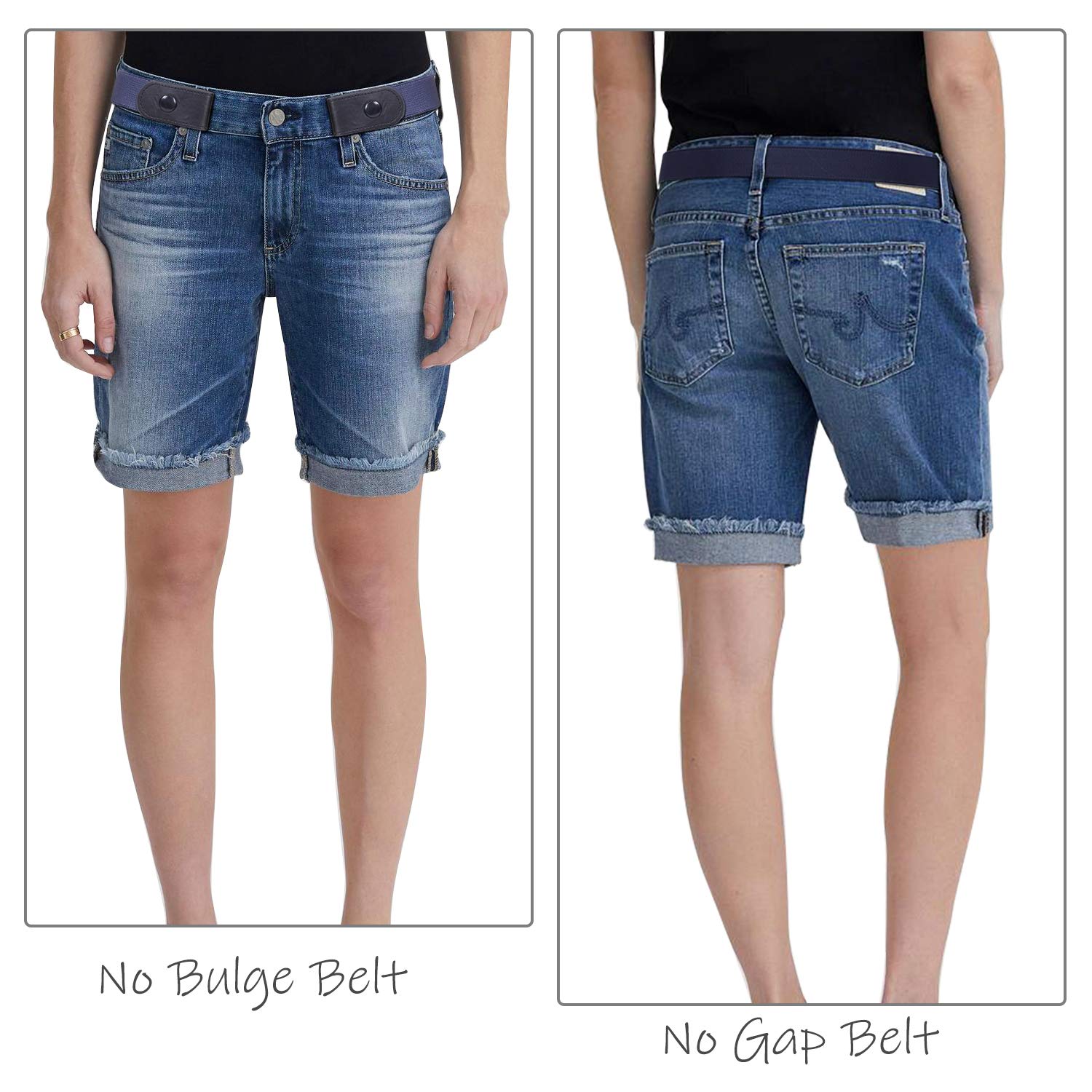 WERFORU No Buckle Stretch Belt for Women and Men Elastic Waist Belt up to 72 Inches for Jeans Pants - JASGOOD OFFICIAL