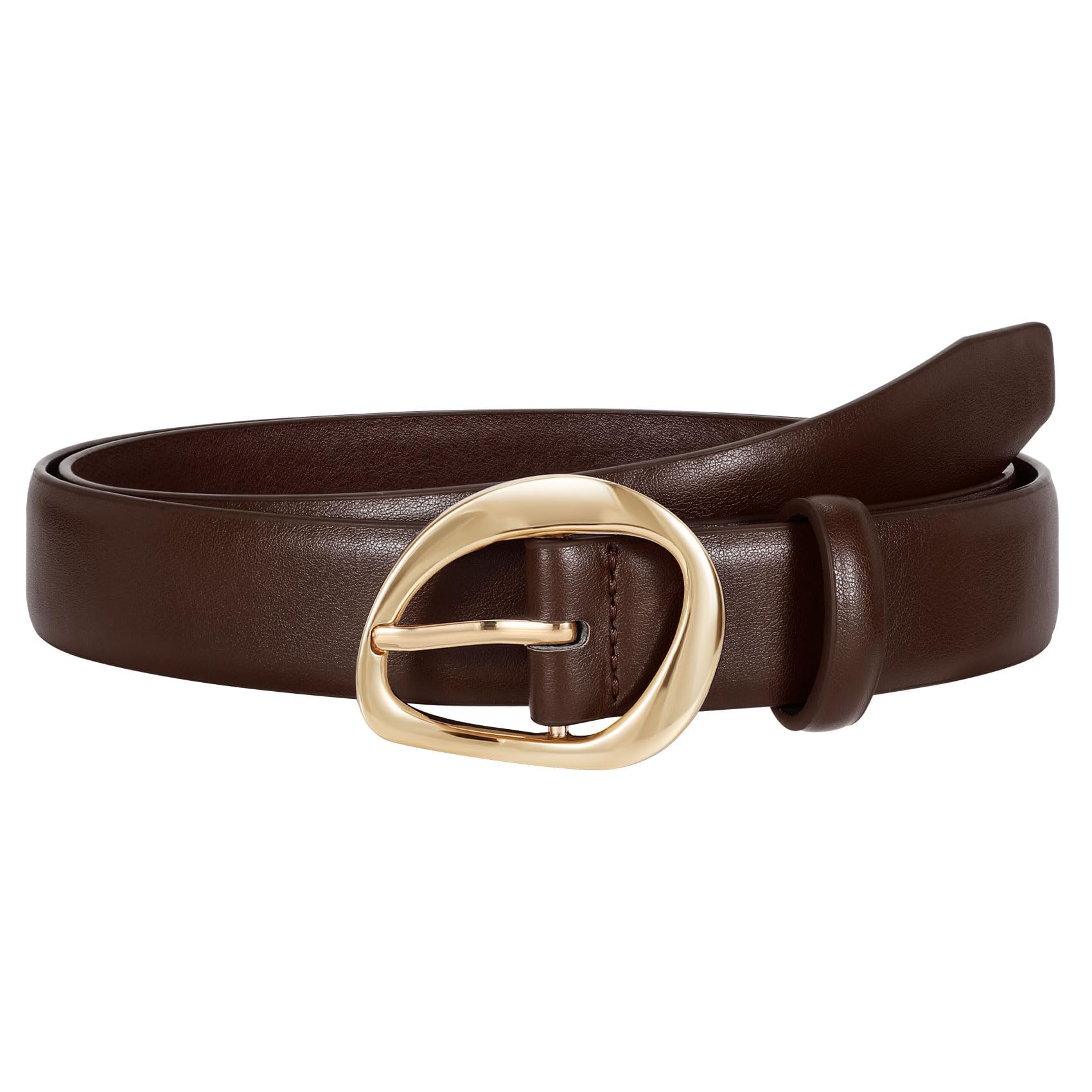 JASGOOD Leather Belts for Women Cute Casual Waist Belt with Gold Buckle Ladies for Jeans Pants Dresses - JASGOOD OFFICIAL