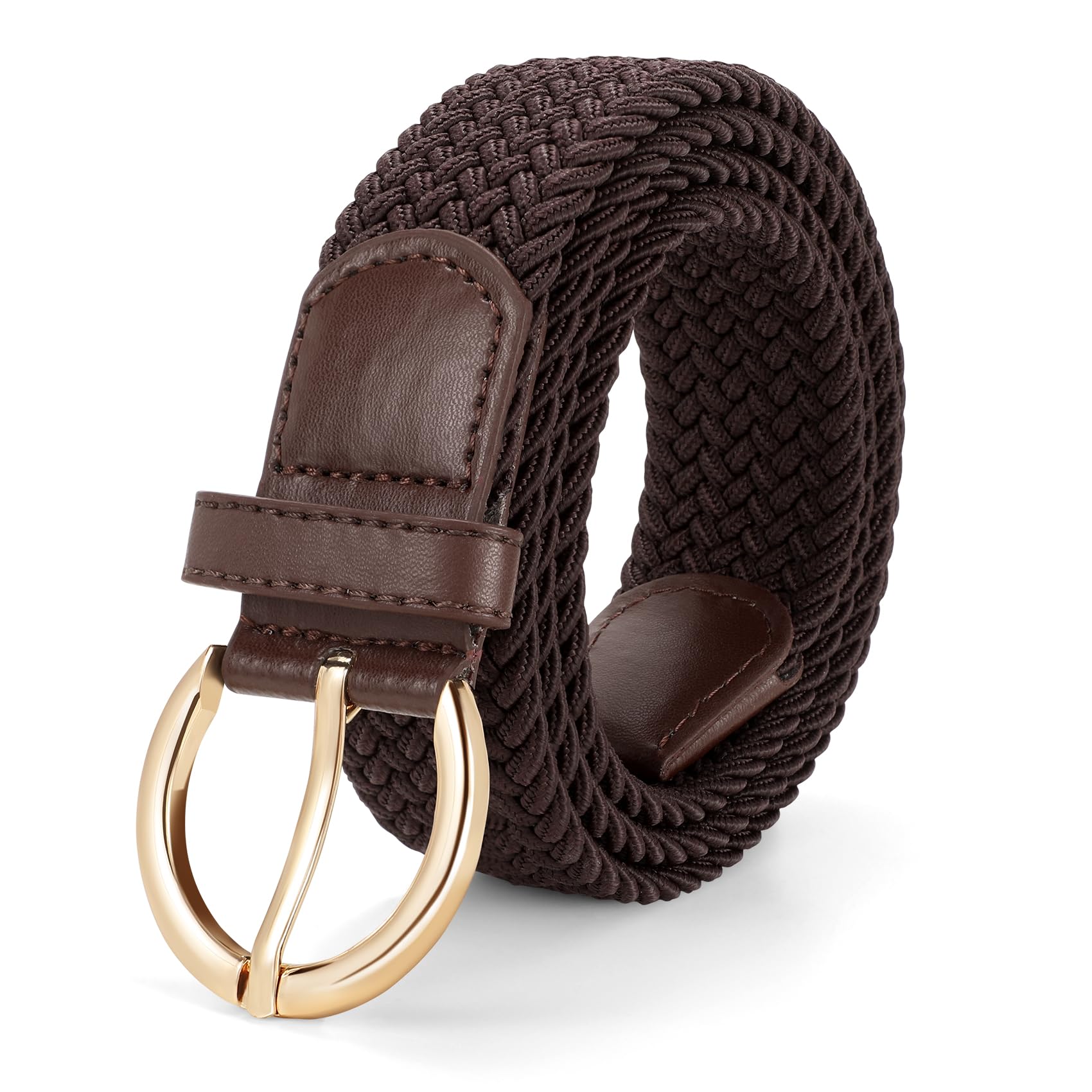 JASGOOD Women Men Braided Woven Elastic Stretch Waist Belt Golf Canvas Fabric Casual Belt for Jeans Pants - JASGOOD OFFICIAL