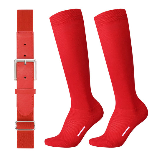 JASGOOD Baseball Socks and Belt Combo Set Kids-USfor Youth Adult Softball Socks and Belt Football Socks for Kids Boys Girls - JASGOOD OFFICIAL