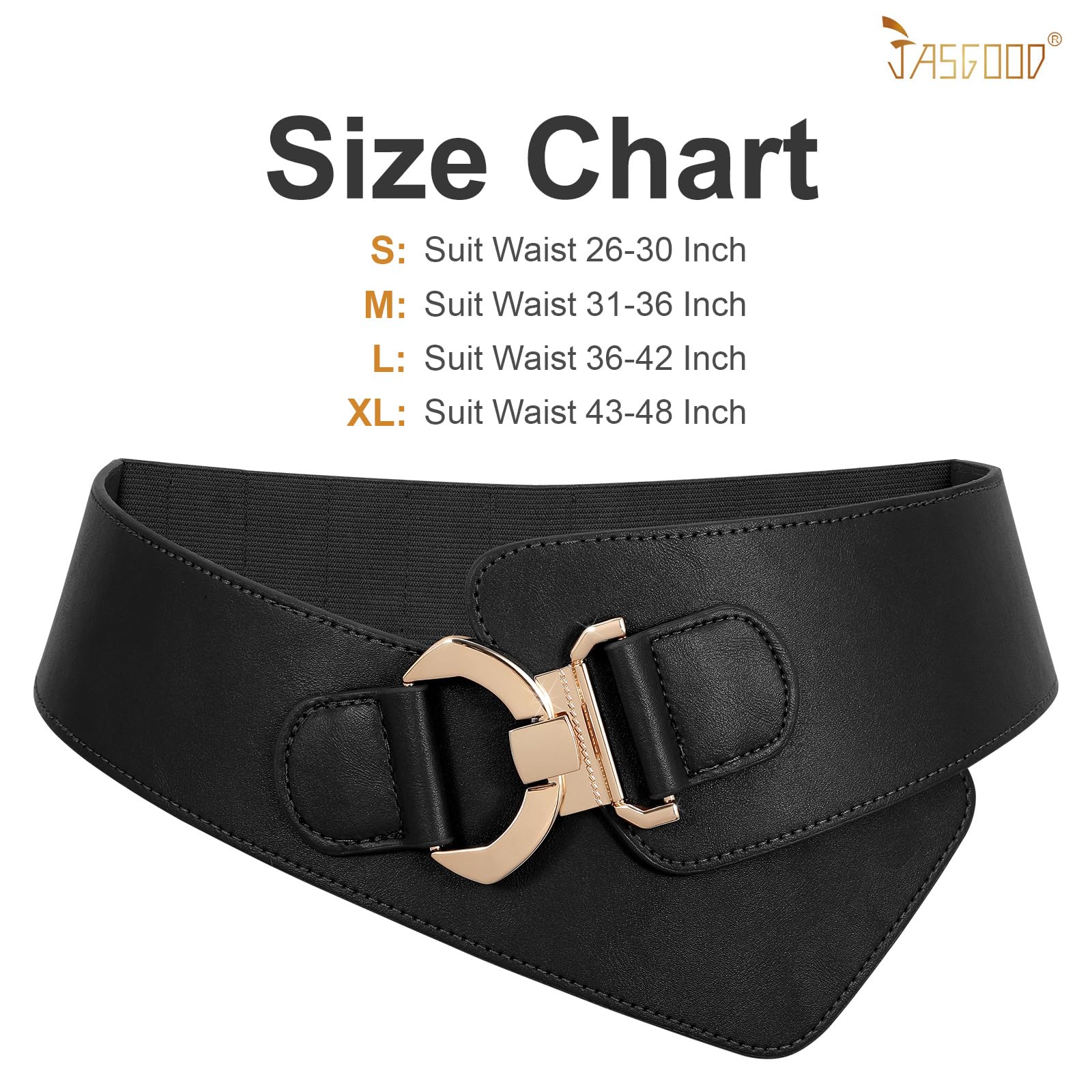 JASGOOD Wide Elastic Stretch Waist Belt Women's Adjustable Fashion Dress Belt - JASGOOD OFFICIAL