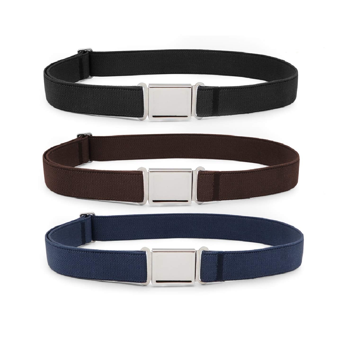 JASGOOD Kids Adjustable Magnetic Belt Boys Girls Elastic Belt with Easy Magnetic Buckle for Back to School Girls