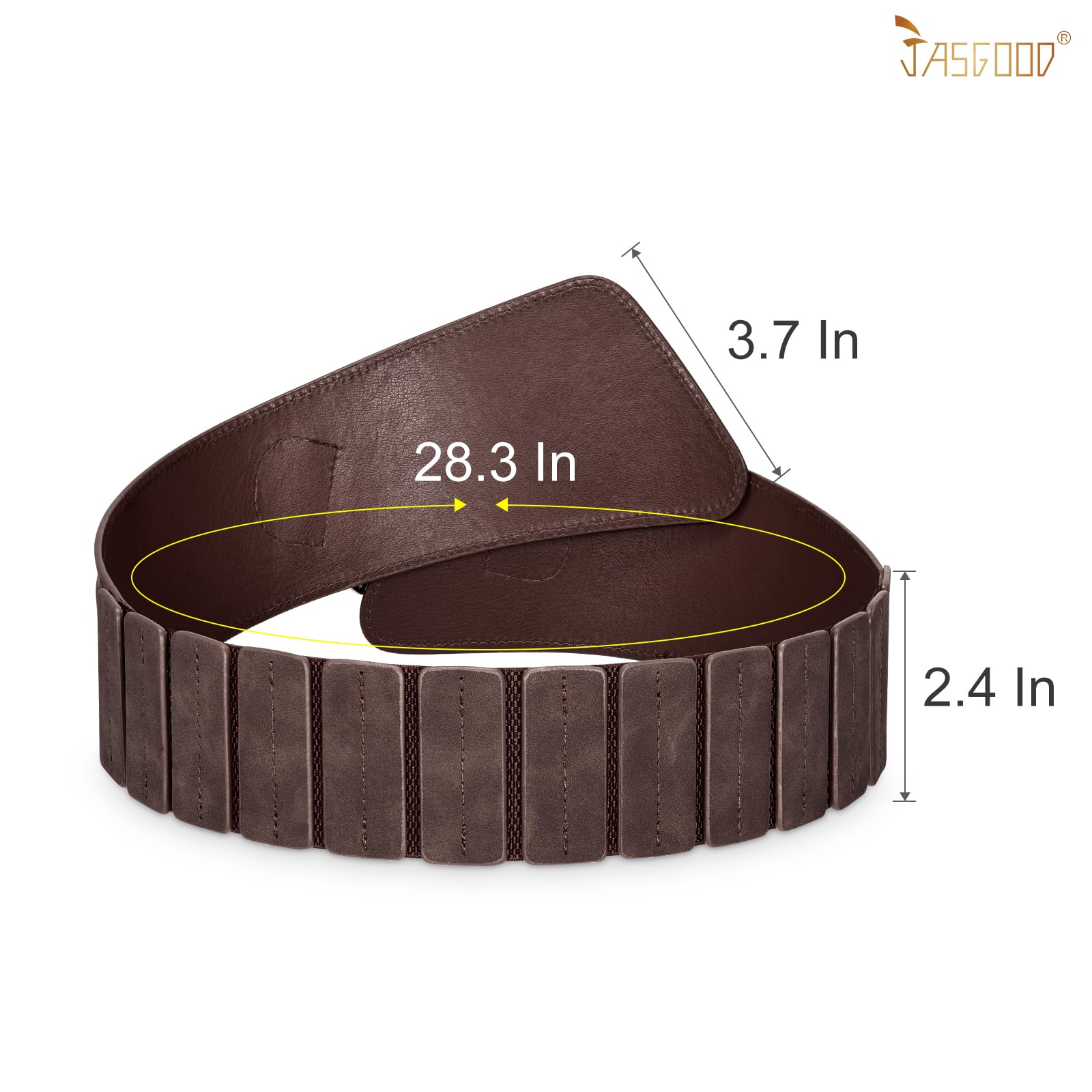 JASGOOD Wide Elastic Stretch Waist Belt Women's Adjustable Fashion Dress Belt - JASGOOD OFFICIAL