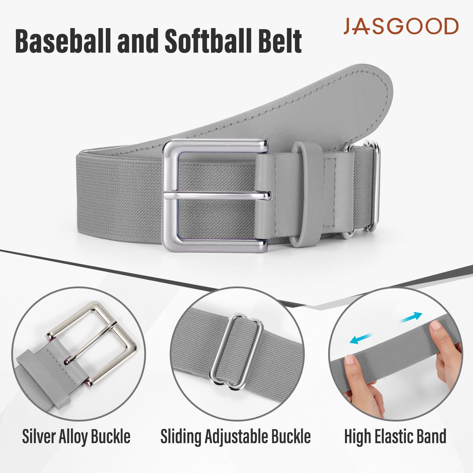 JASGOOD Baseball Softball Socks and Belt Combo Set Breathable Soccer Football Socks for Adult and Youth
