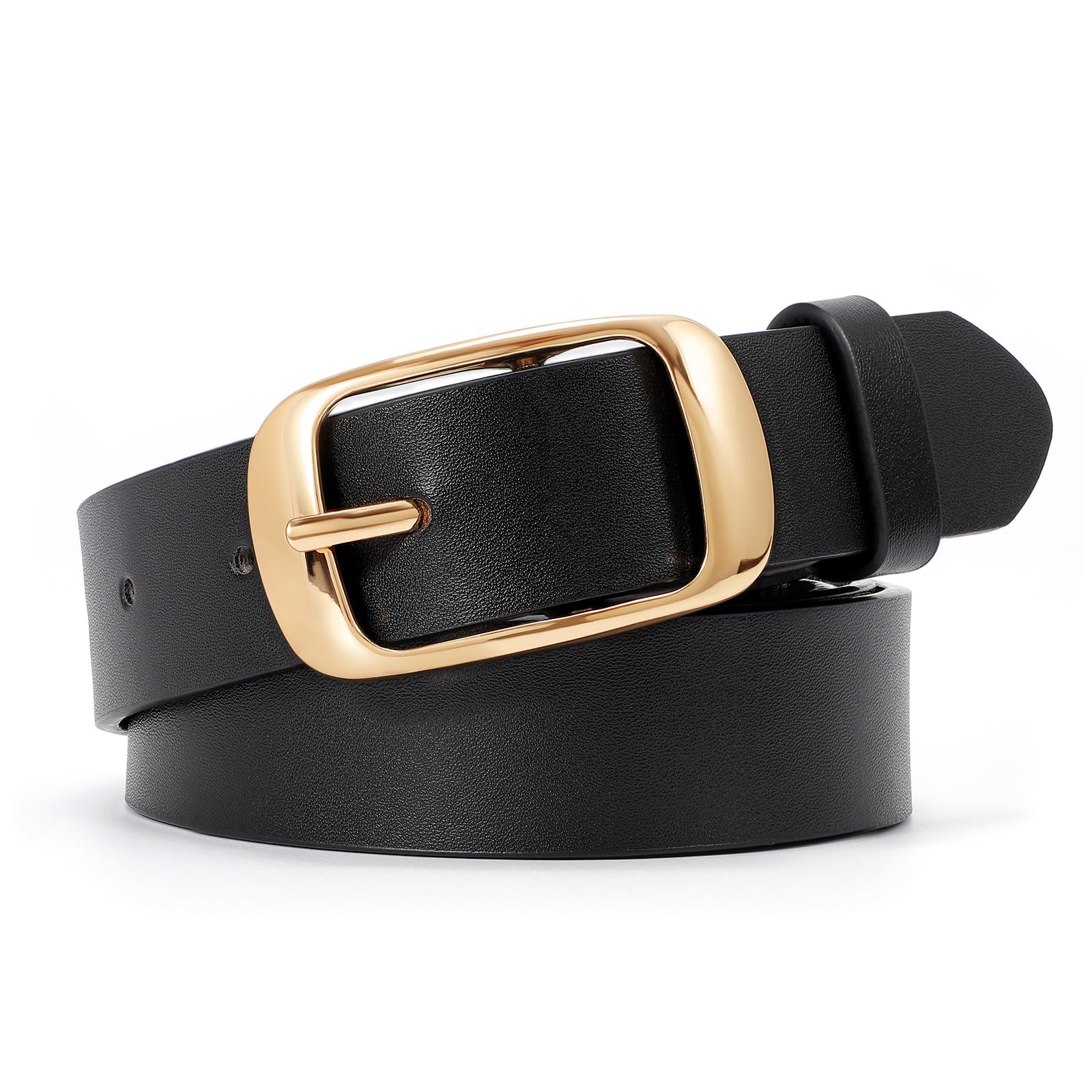 WERFORU Plus Size Belt for Women Leather Belt with Metal Buckle Ladies Casual Belt for Jeans Pants - JASGOOD OFFICIAL