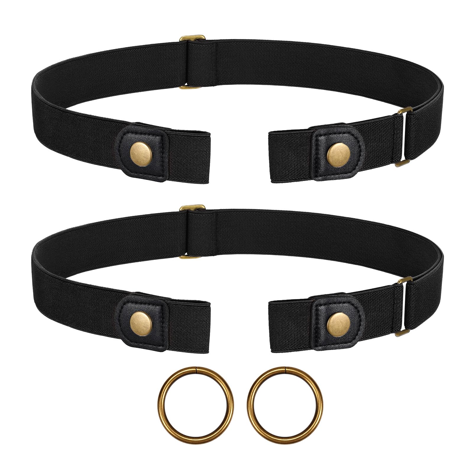 JASGOOD No Buckle Stretch Belt for Women and Men Invisible Elastic Waist Belts for Jeans Pants