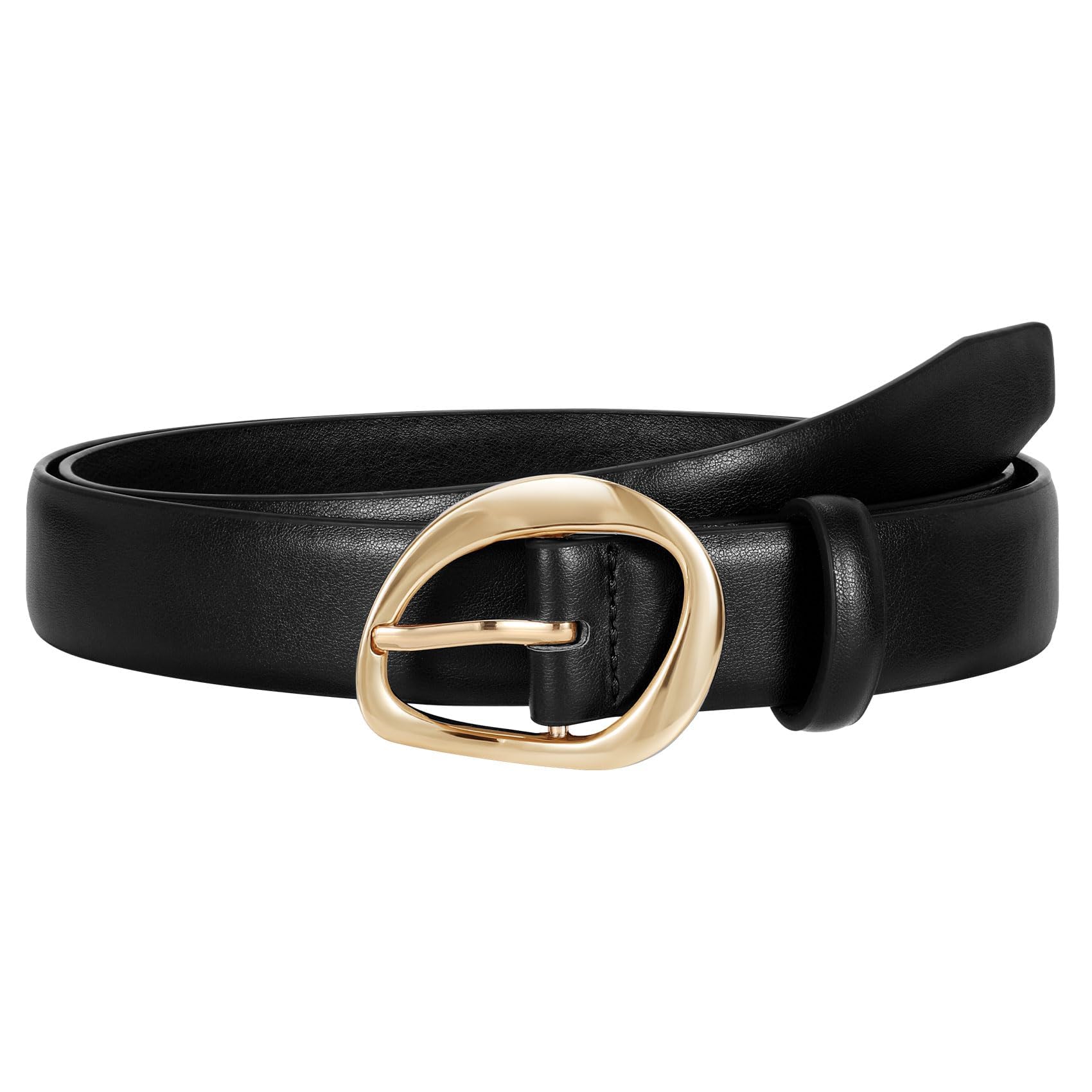 JASGOOD Leather Belts for Women Cute Casual Waist Belt with Gold Buckle Ladies for Jeans Pants Dresses - JASGOOD OFFICIAL