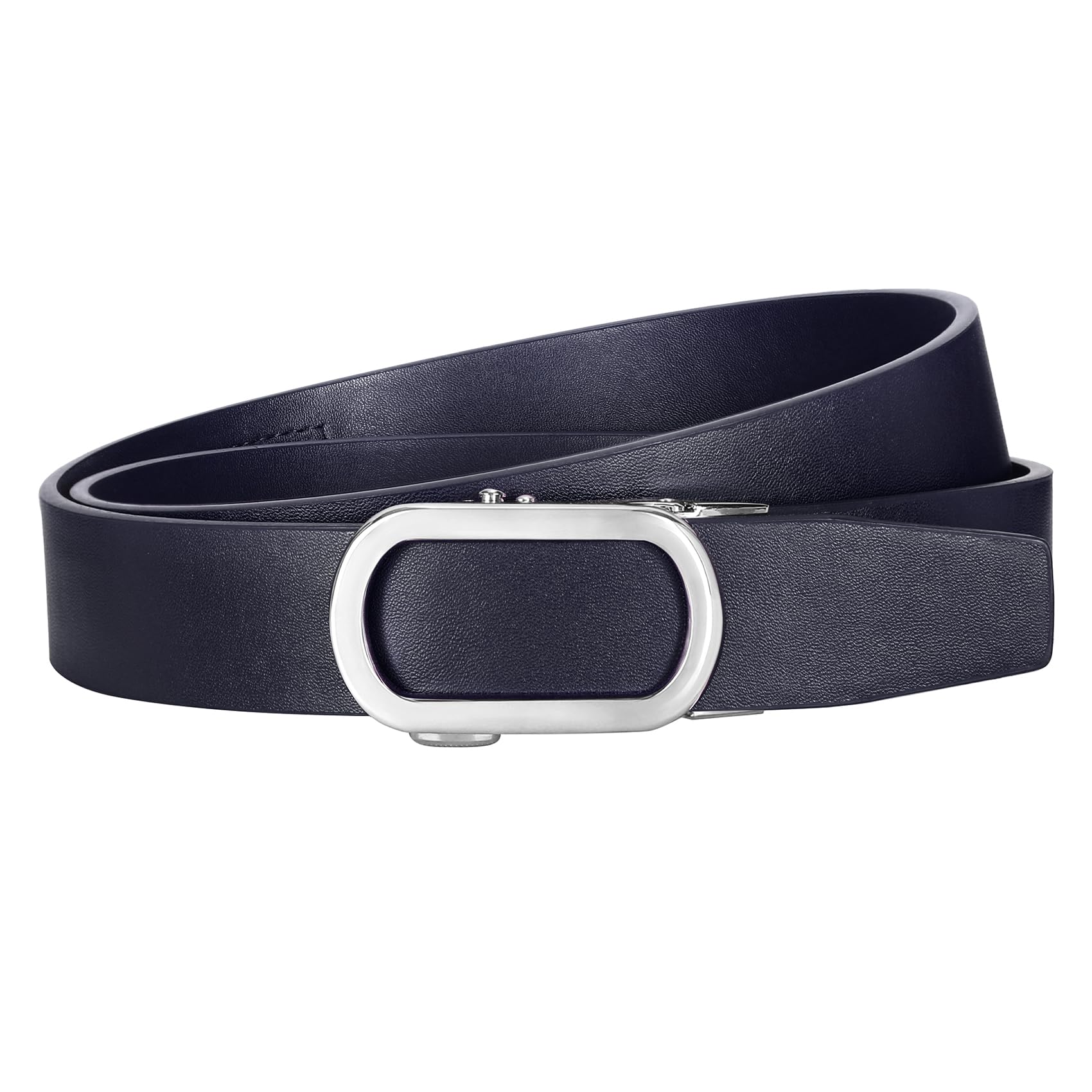 JASGOOD Women Leather Ratchet Belt for Jeans Pants Dresses Adjustable Belt with Automatic Sliding Buckle, Width 1.2" - JASGOOD OFFICIAL