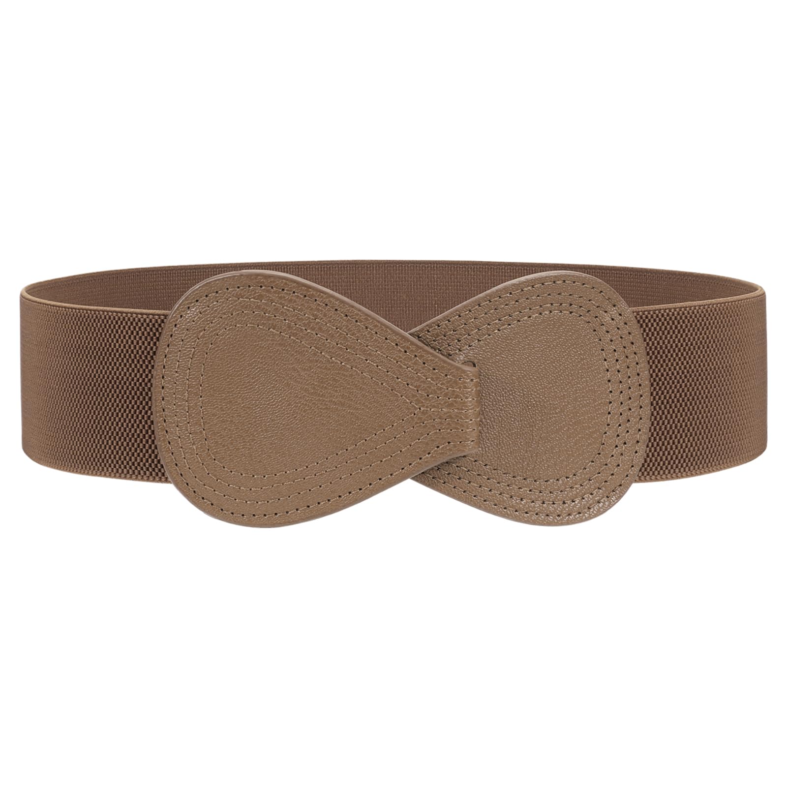 JASGOOD Women Stretchy Belts for Dress Vintage Wide Elastic Waist Belts - JASGOOD OFFICIAL