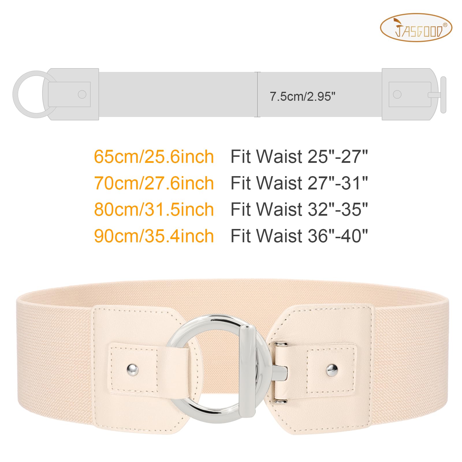 JASGOOD Women Wide Elastic Waist Belt Fashion Stretchy Dress Belt - JASGOOD OFFICIAL