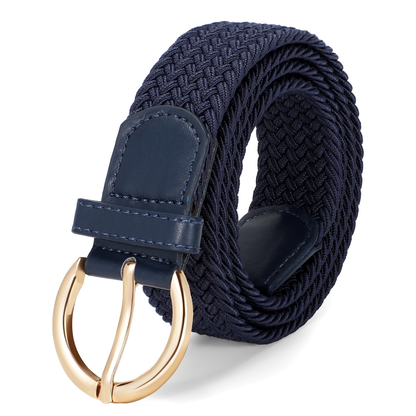 JASGOOD Women Men Braided Woven Elastic Stretch Waist Belt Golf Canvas Fabric Casual Belt for Jeans Pants - JASGOOD OFFICIAL