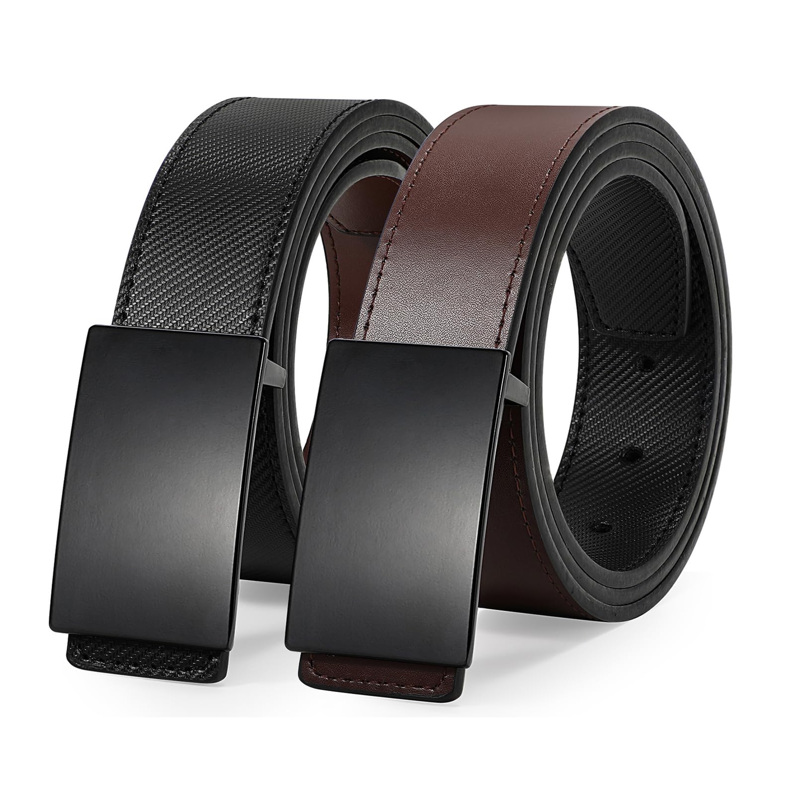JASGOOD Men's Belt,Two-in-One Reversible Belts for Men,Leather Belt for Mens Dress shirts,One Reverse For 2 Sides