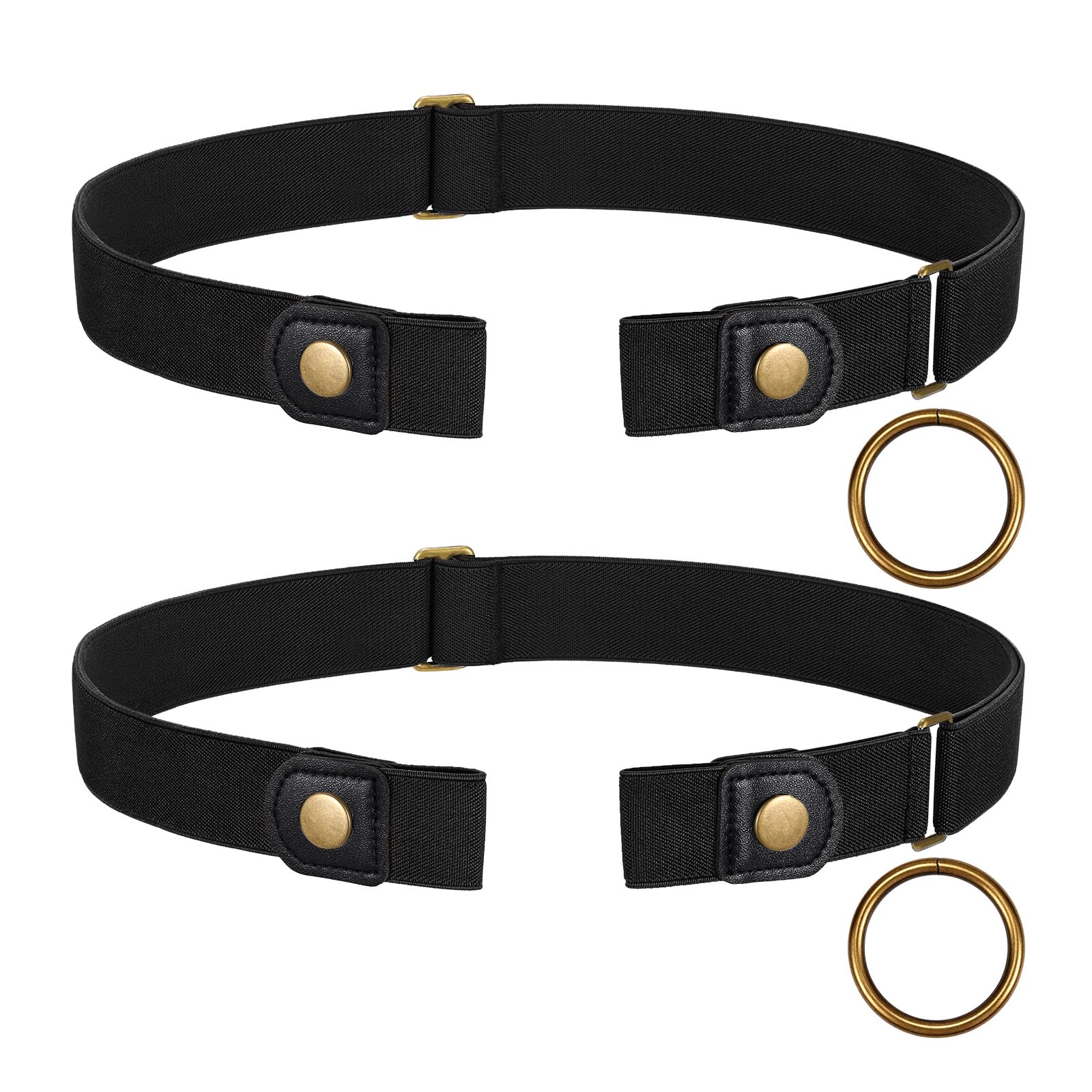 JASGOOD No Buckle Stretch Belt for Women and Men Invisible Elastic Waist Belts for Jeans Pants
