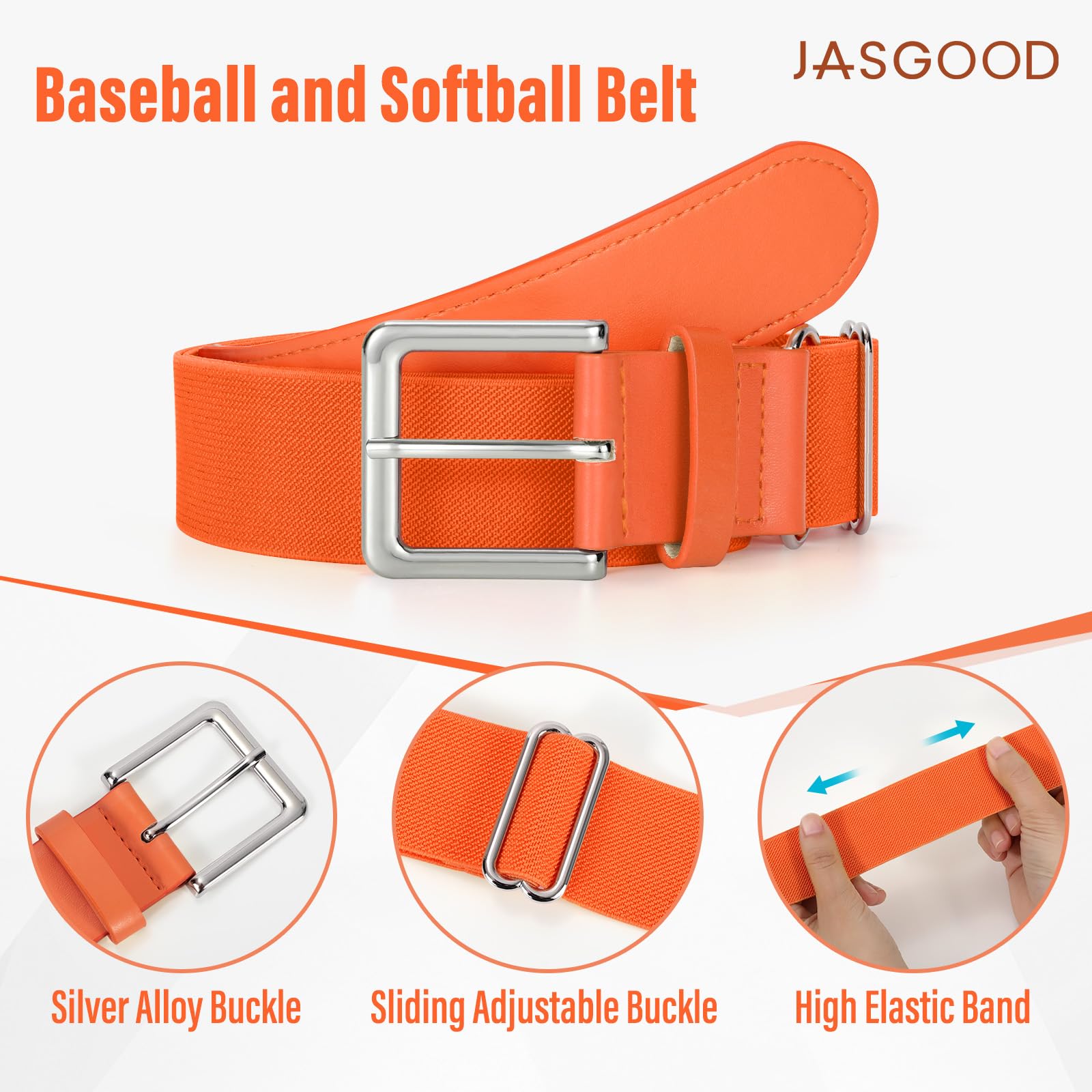 JASGOOD Baseball Softball Socks and Belt Combo Set Breathable Soccer Football Socks for Adult and Youth