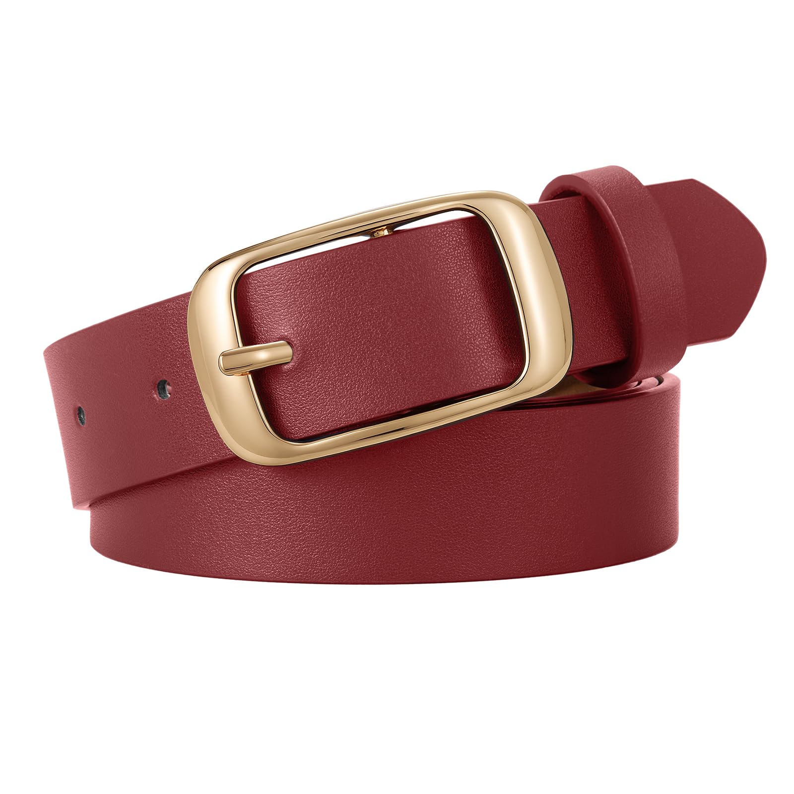WERFORU Plus Size Belt for Women Leather Belt with Metal Buckle Ladies Casual Belt for Jeans Pants - JASGOOD OFFICIAL