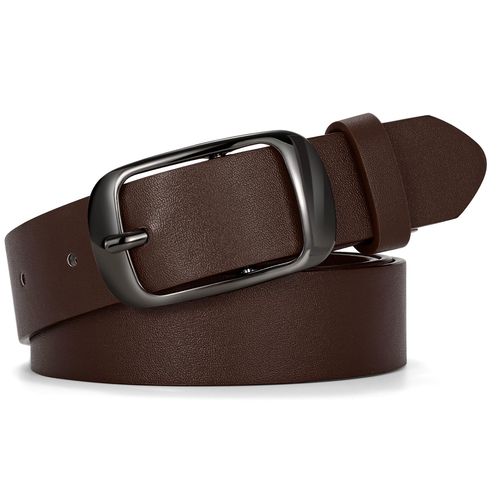 WERFORU Plus Size Belt for Women Leather Belt with Metal Buckle Ladies Casual Belt for Jeans Pants - JASGOOD OFFICIAL