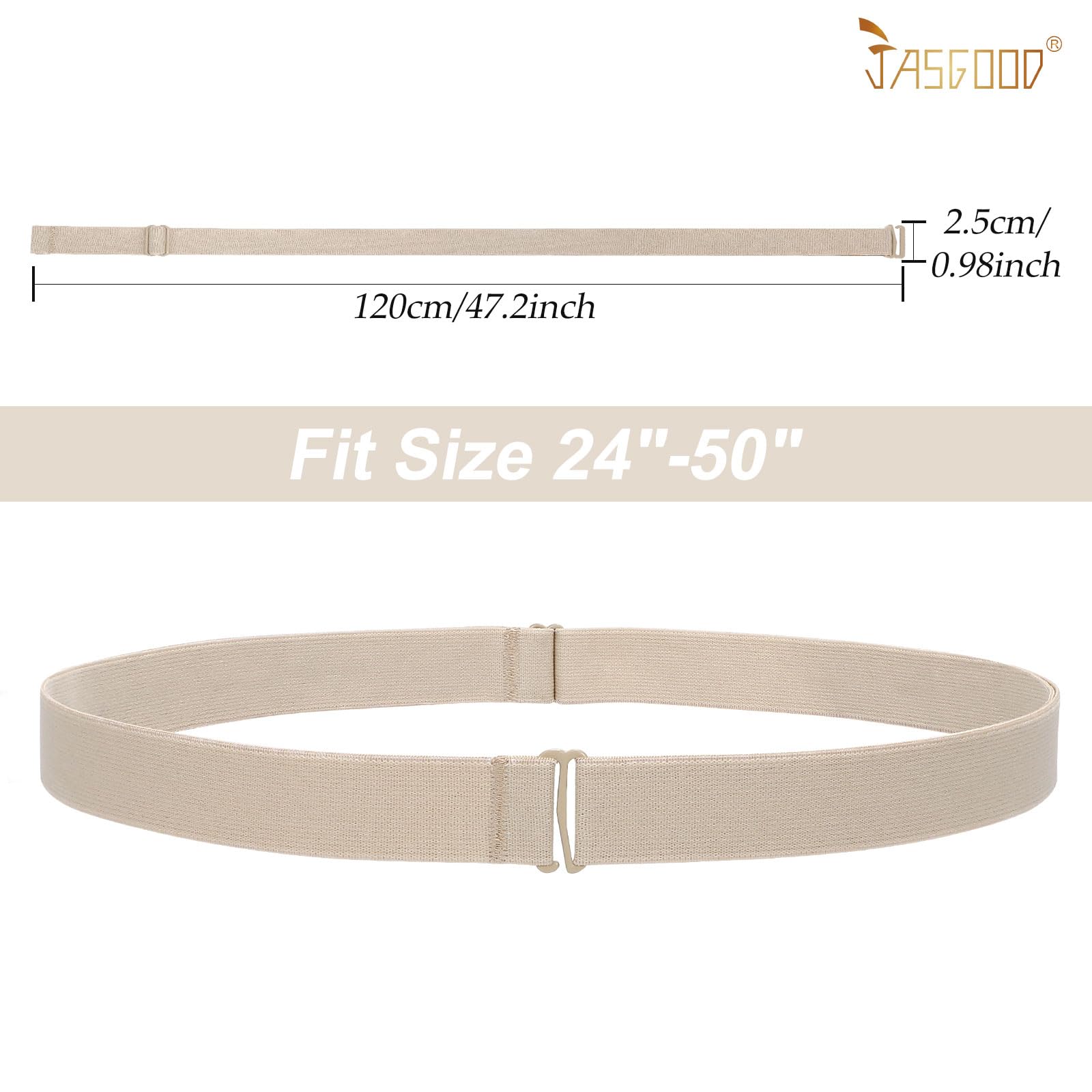 JASGOOD Crop Top Tuck Waist Band Adjustable Band Tucking Sweaters Shirts Elastic Stretch Belts for Women Change Style of Tops - JASGOOD OFFICIAL