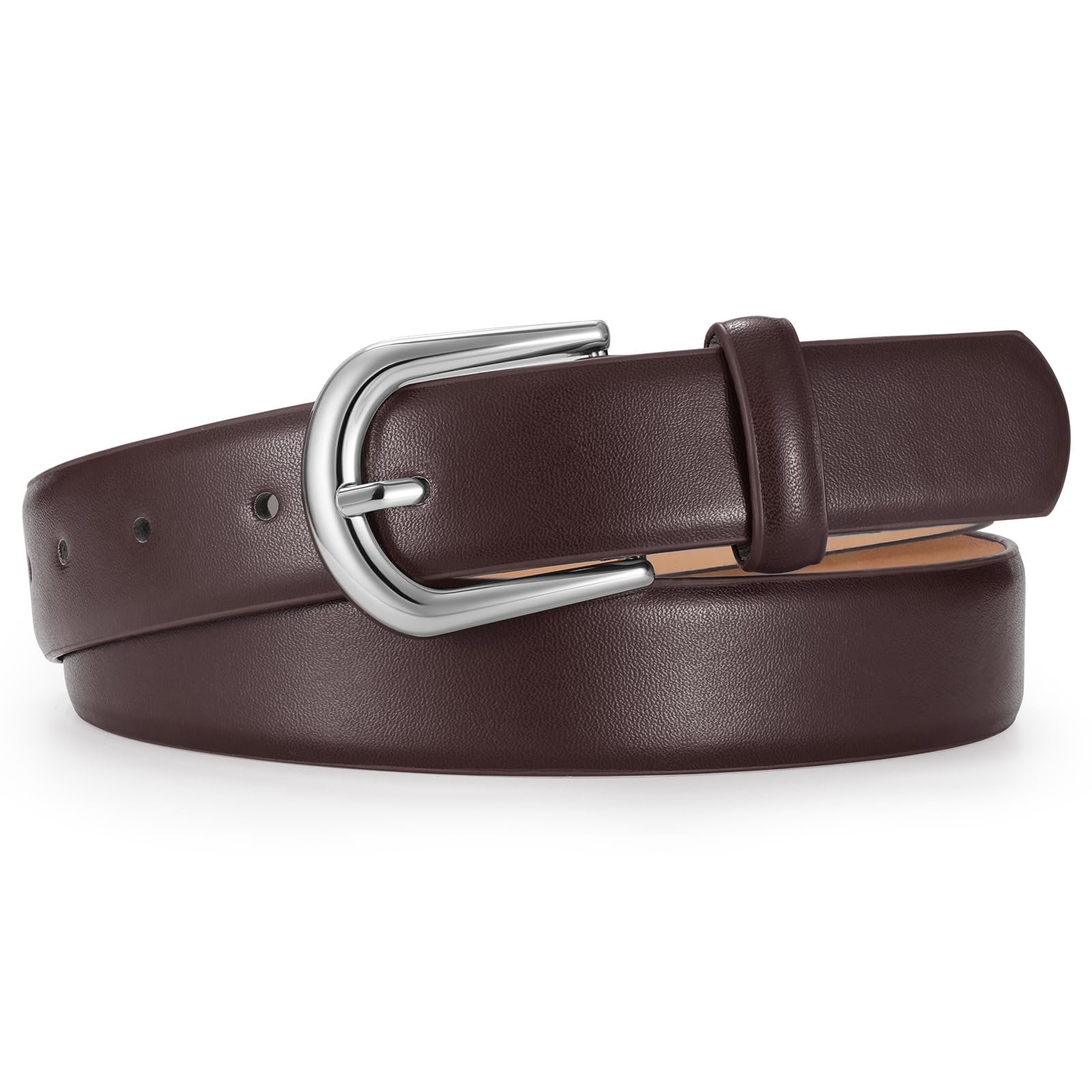 JASGOOD Leather Belt Women Belts for Jean Pants with Gold Buckle Fashion Ladies Waist Belt - JASGOOD OFFICIAL