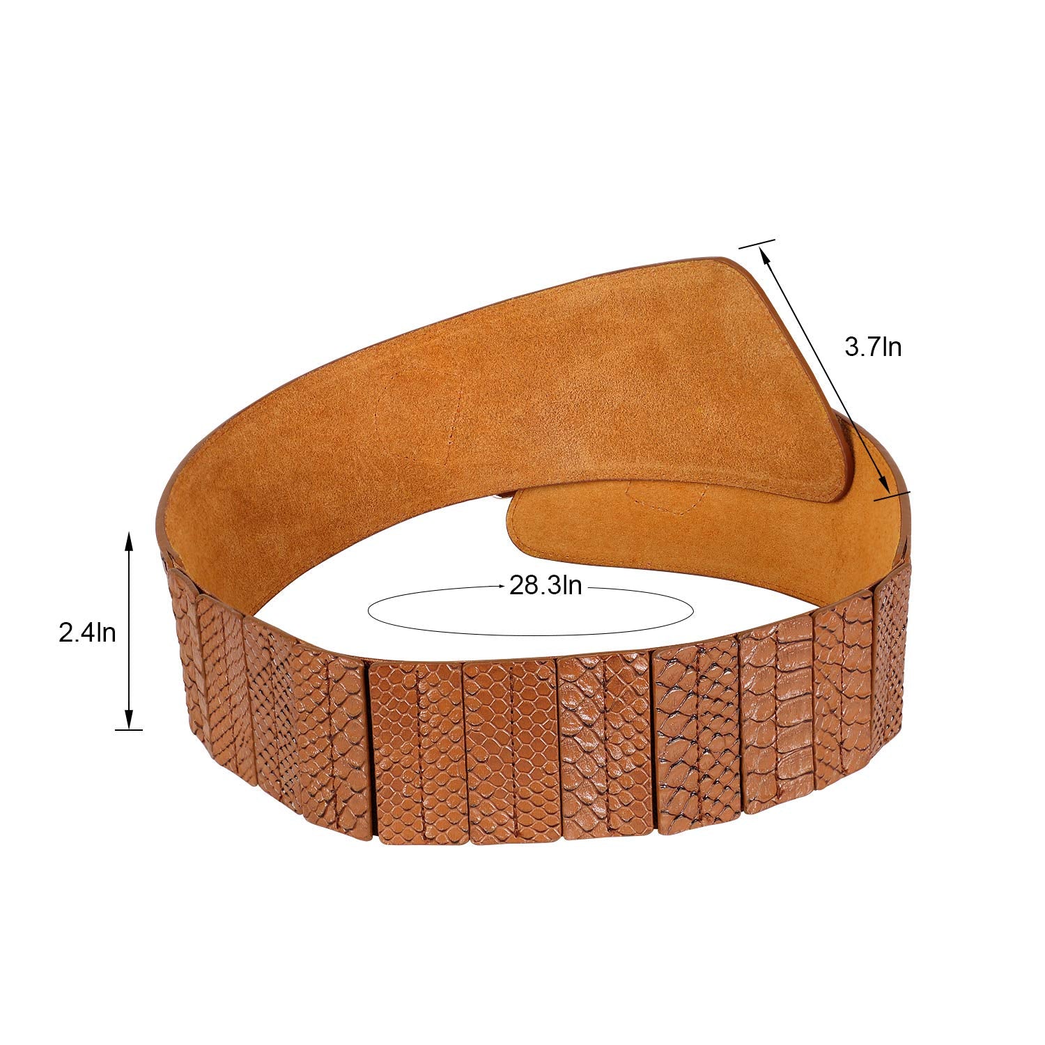 JASGOOD Wide Elastic Stretch Waist Belt Women's Adjustable Fashion Dress Belt - JASGOOD OFFICIAL