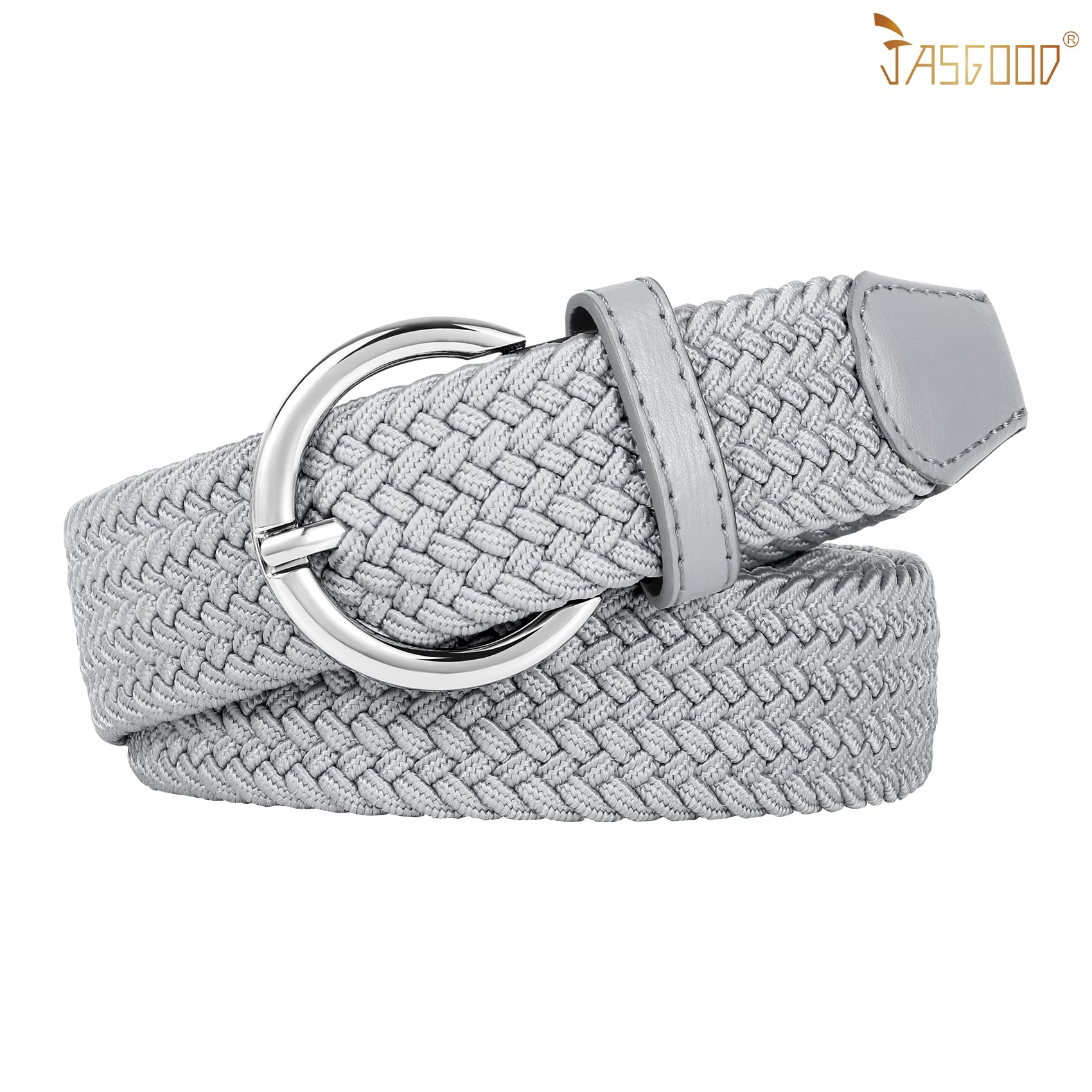 JASGOOD Women Men Braided Woven Elastic Stretch Waist Belt Golf Canvas Fabric Casual Belt for Jeans Pants - JASGOOD OFFICIAL
