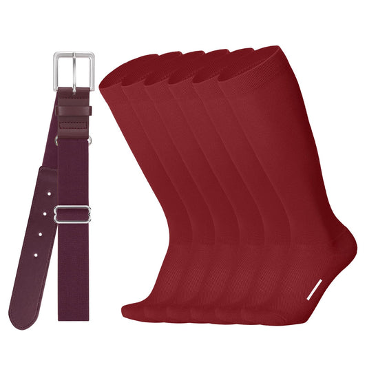 JASGOOD Baseball Socks and Belt Combo Set 3 for Youth Adult Softball Socks and Belt Football Socks for Kids Boys Girls - JASGOOD OFFICIAL