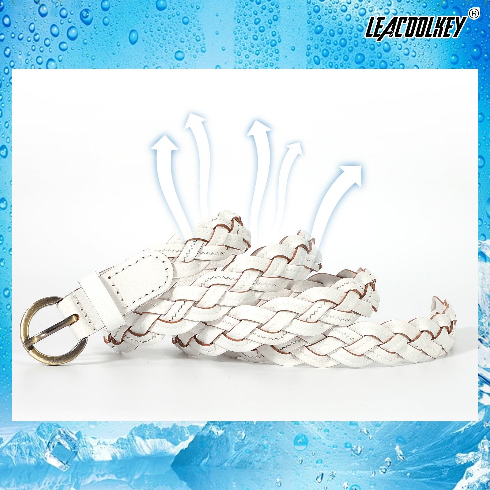 Women Leather Belt Skinny Dress Belt With Gold Buckle