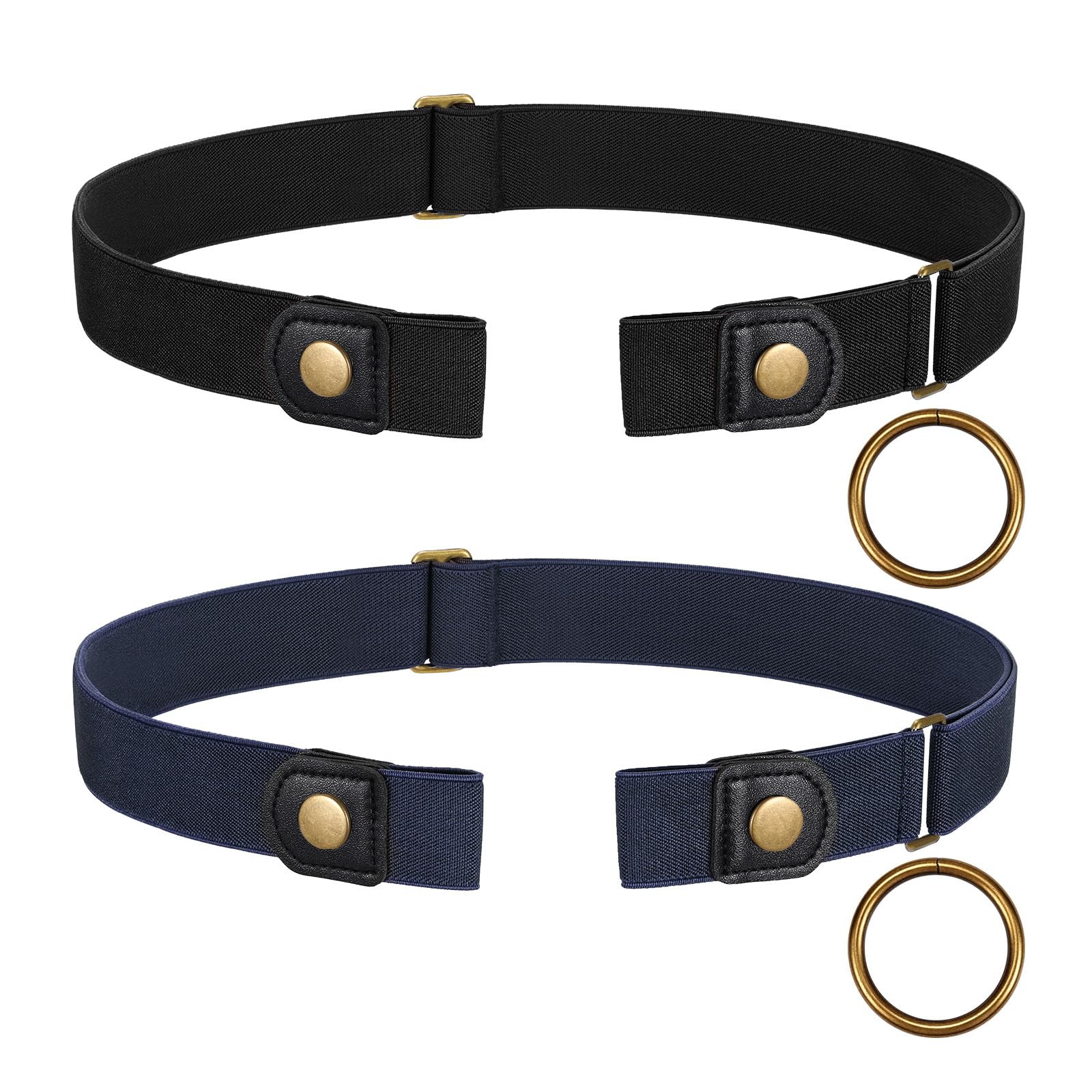JASGOOD No Buckle Stretch Belt for Women and Men Invisible Elastic Waist Belts for Jeans Pants