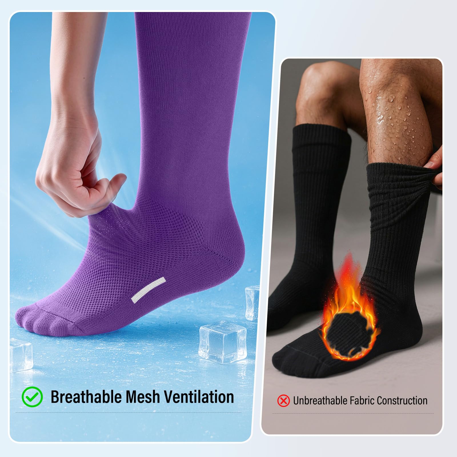 JASGOOD Baseball Softball Socks and Belt Combo Set Breathable Soccer Football Socks for Adult and Youth