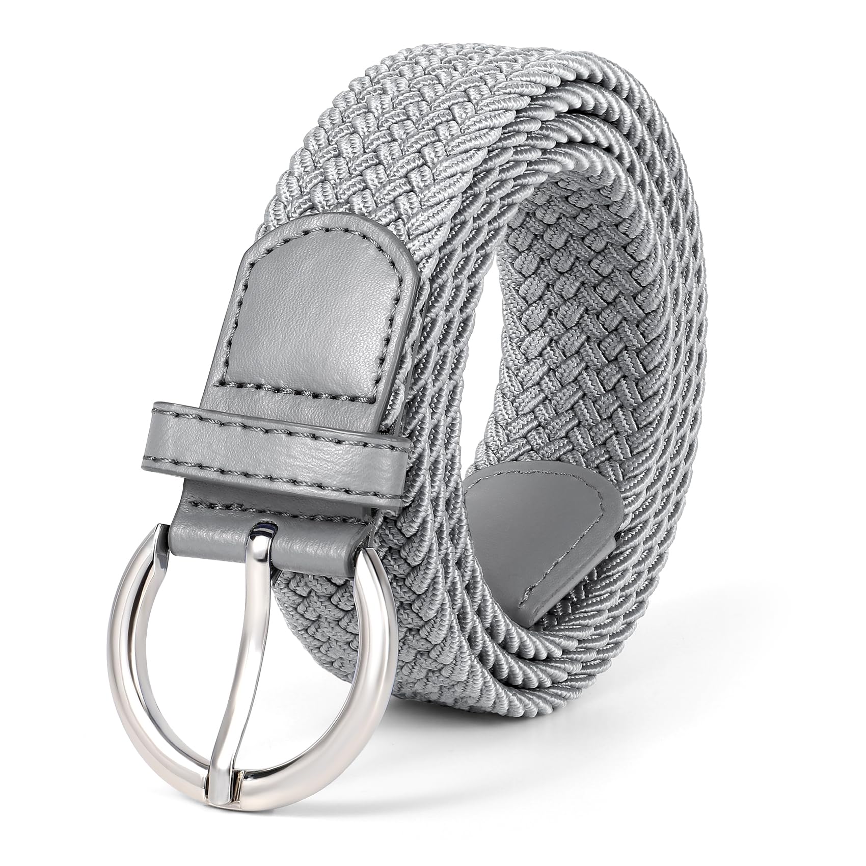 JASGOOD Women Men Braided Woven Elastic Stretch Waist Belt Golf Canvas Fabric Casual Belt for Jeans Pants - JASGOOD OFFICIAL