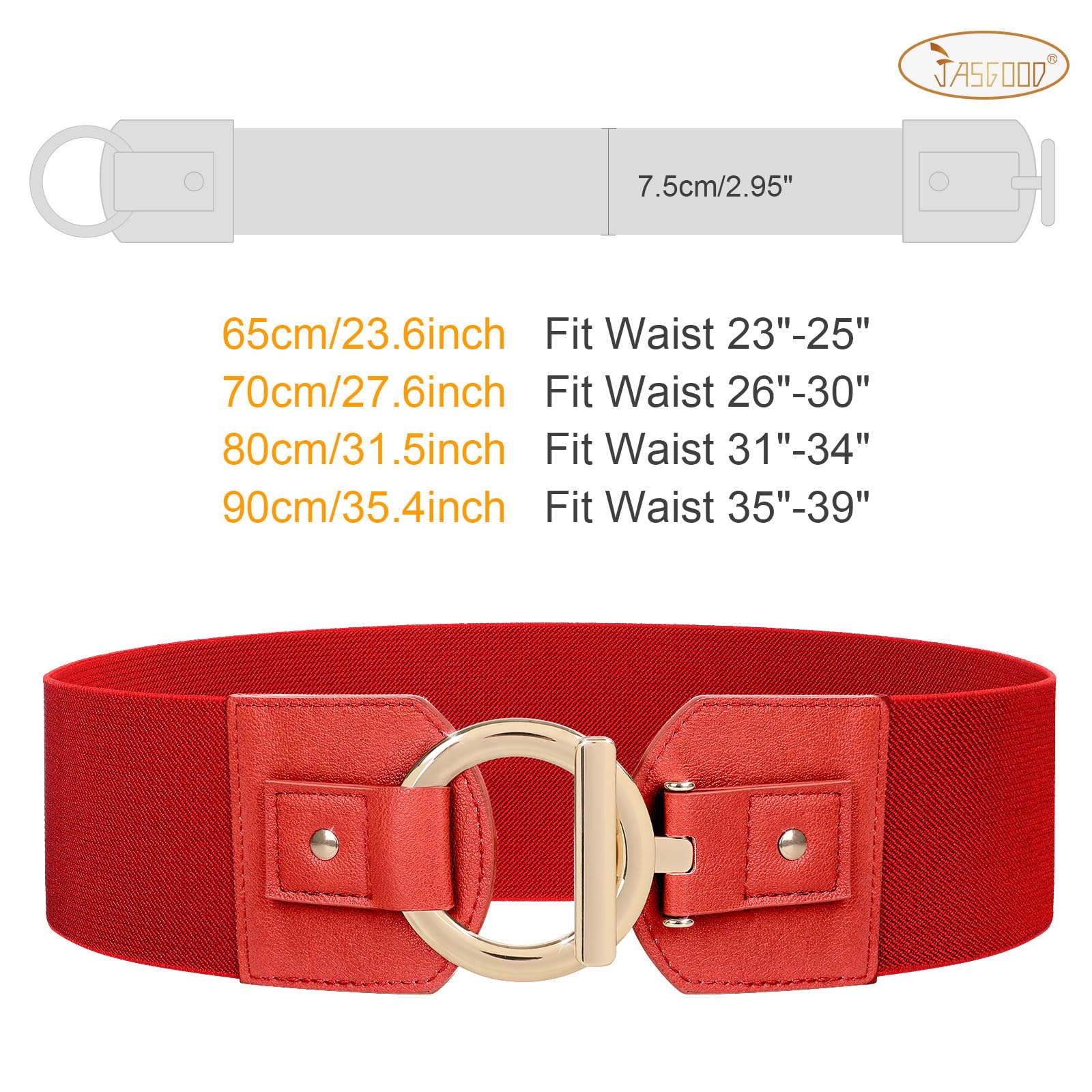 JASGOOD Women Wide Elastic Waist Belt Fashion Stretchy Dress Belt - JASGOOD OFFICIAL