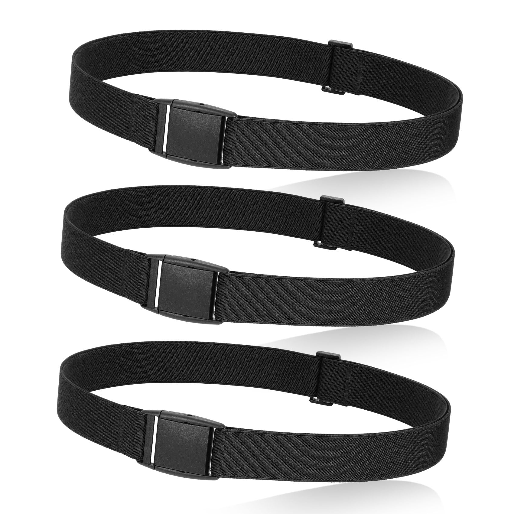 JASGOOD No Show Women Stretch Belt Invisible Elastic Web Strap Belt with Flat Buckle for Jeans Pants Dresses - JASGOOD OFFICIAL